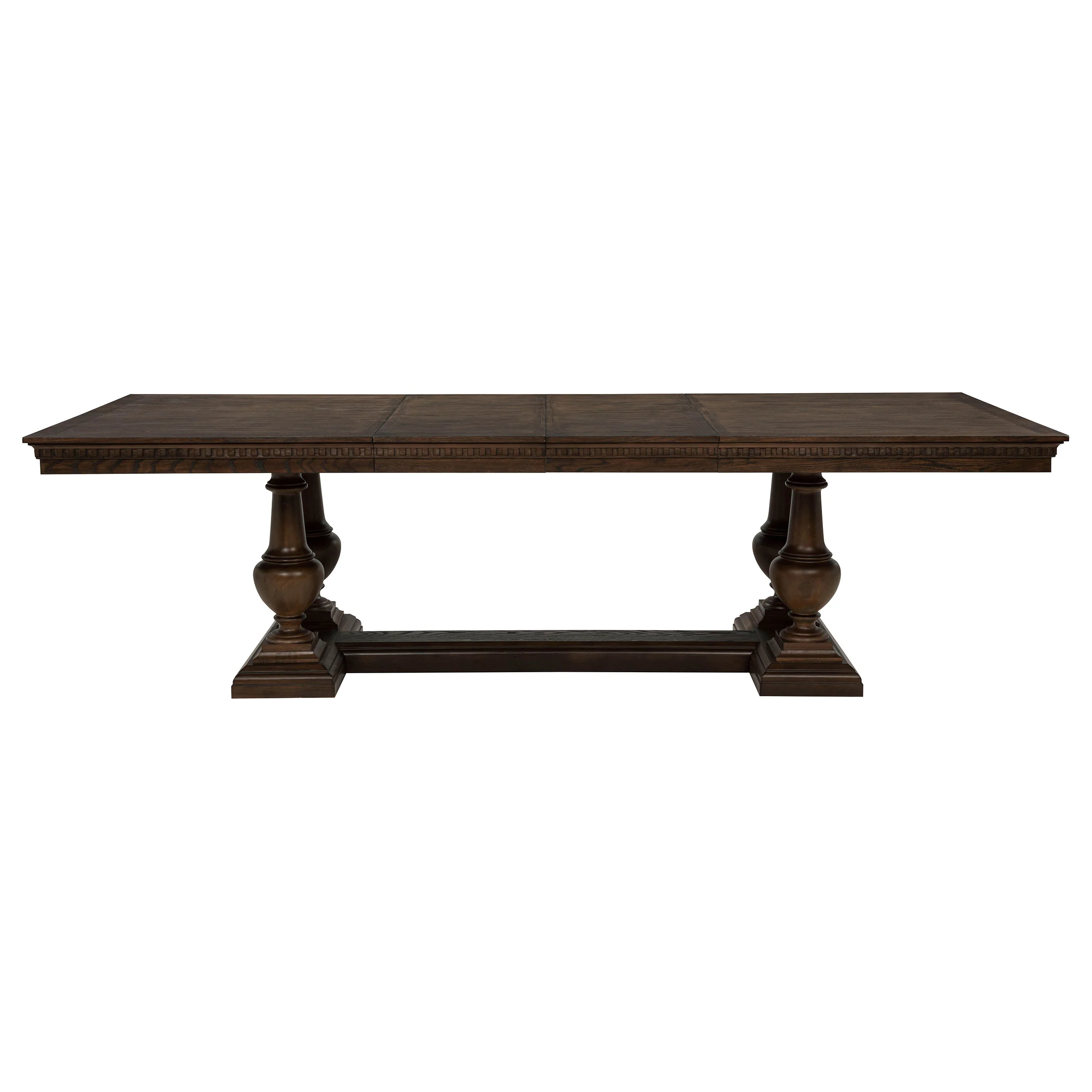 Ridgewell Dark Oak 9-piece Rectangular Trestle Dining Set - Image 4