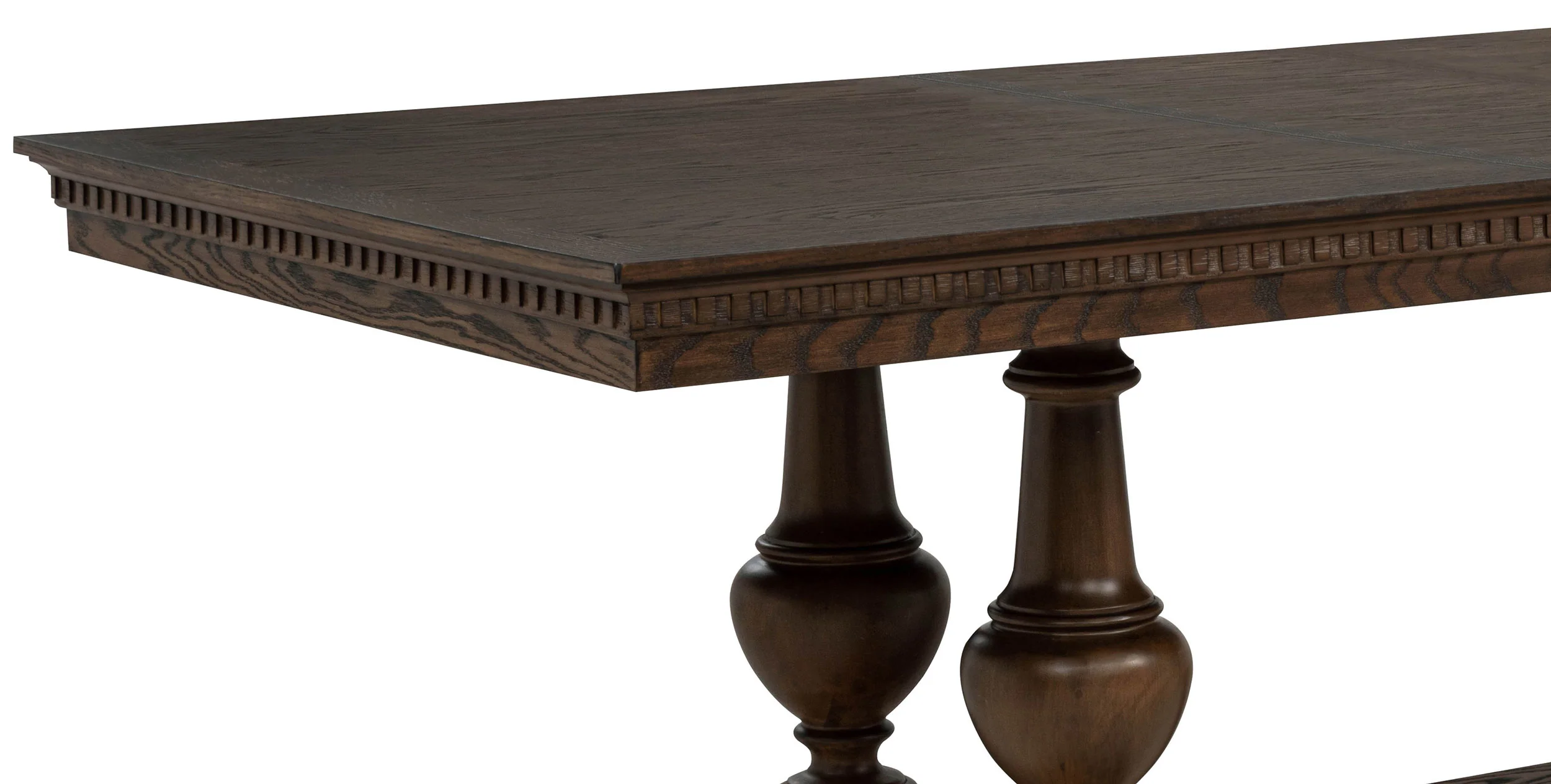 Ridgewell Dark Oak Rectangular Trestle Dining Table - Image 12