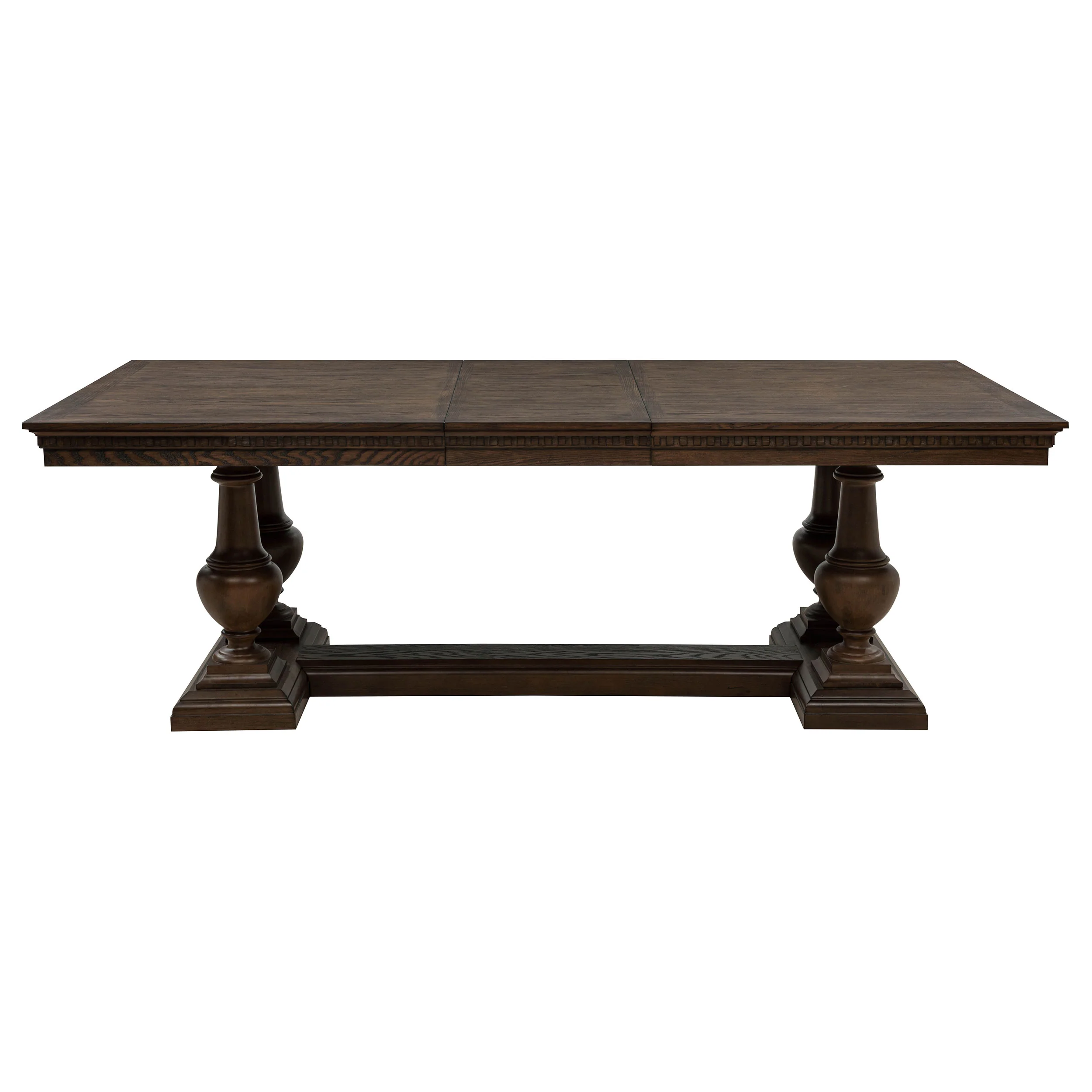 Ridgewell Dark Oak Rectangular Trestle Dining Table - Image 5