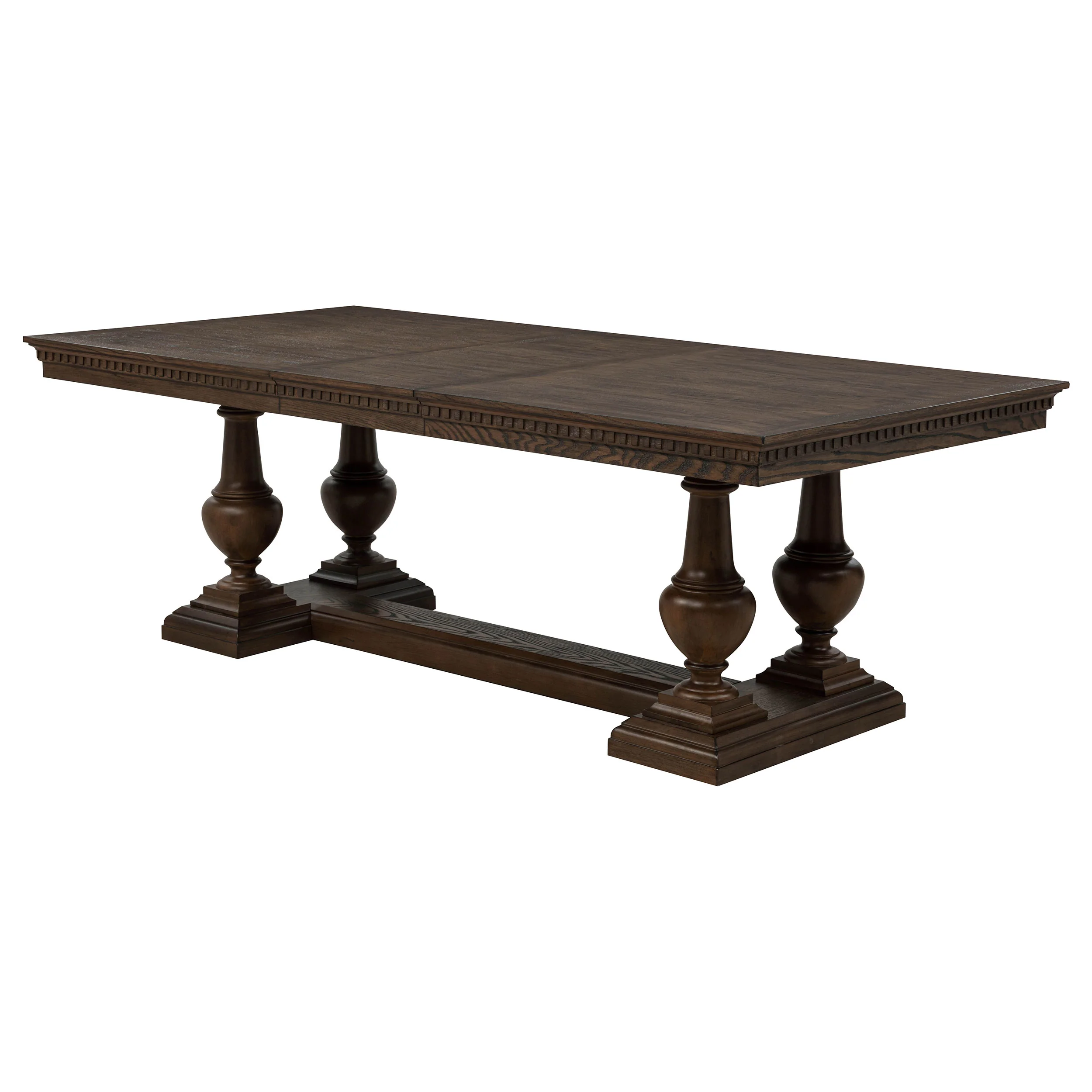 Ridgewell Dark Oak Rectangular Trestle Dining Table - Image 6