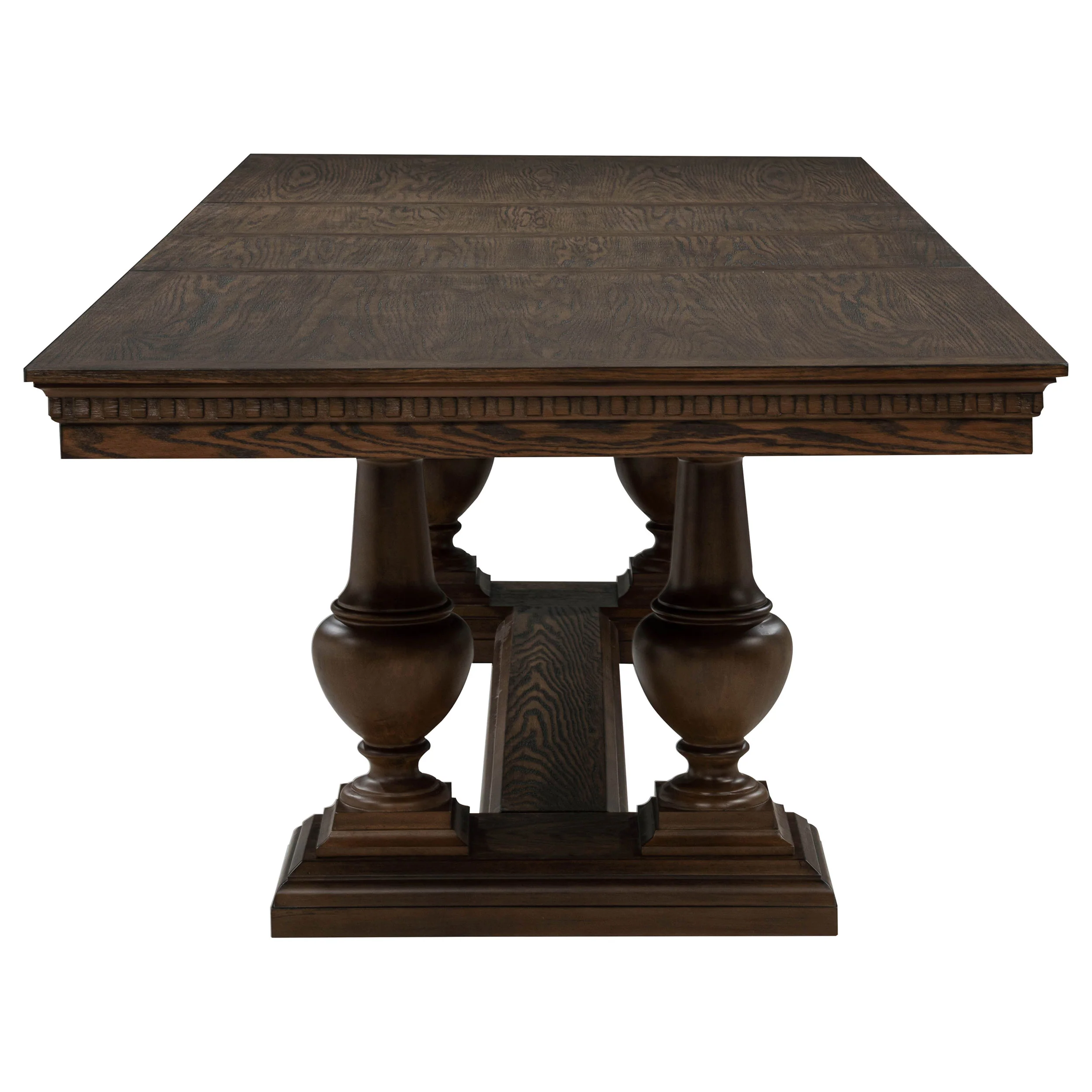 Ridgewell Dark Oak Rectangular Trestle Dining Table - Image 8