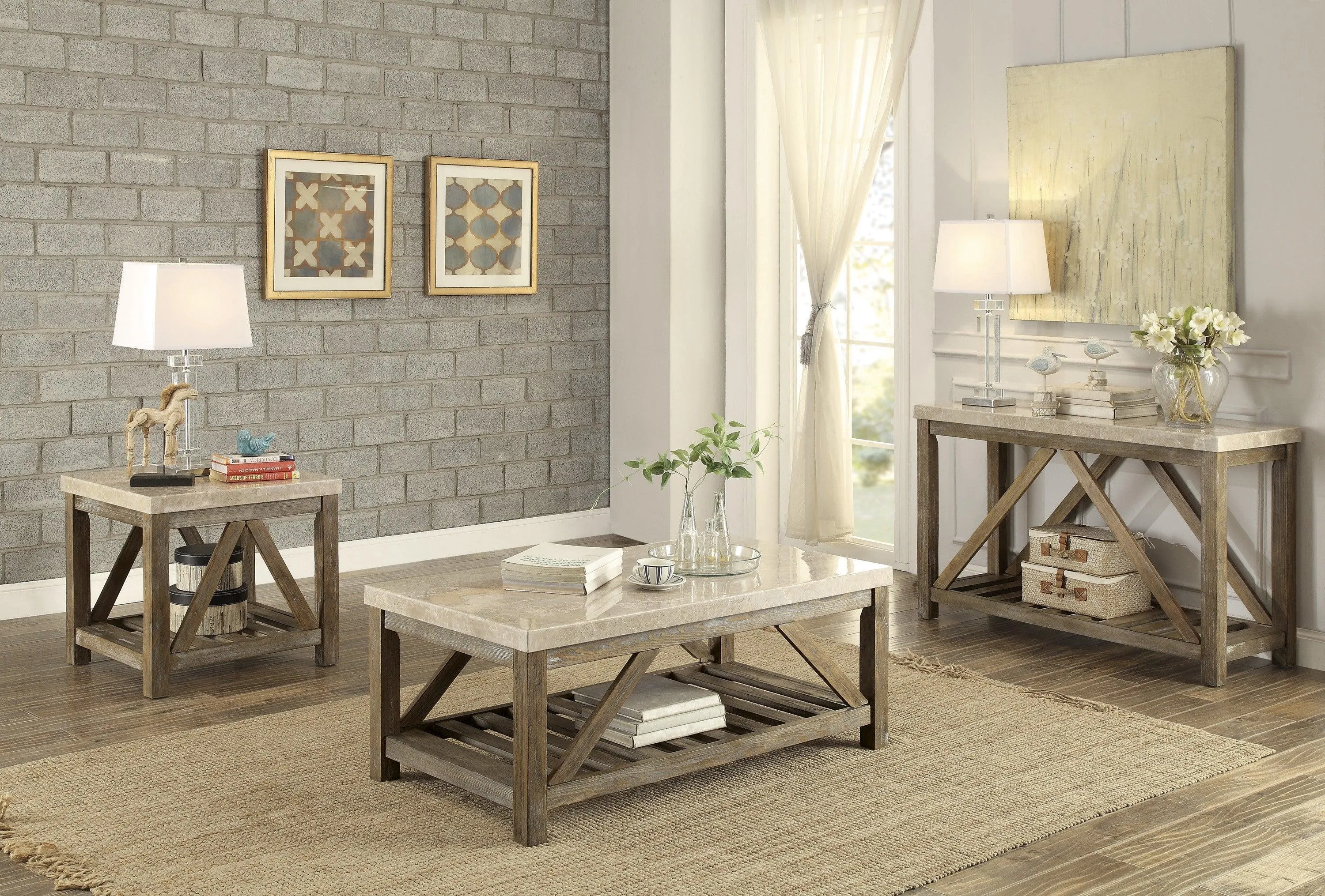 Ridley Weathered Natural End Table - Image 2