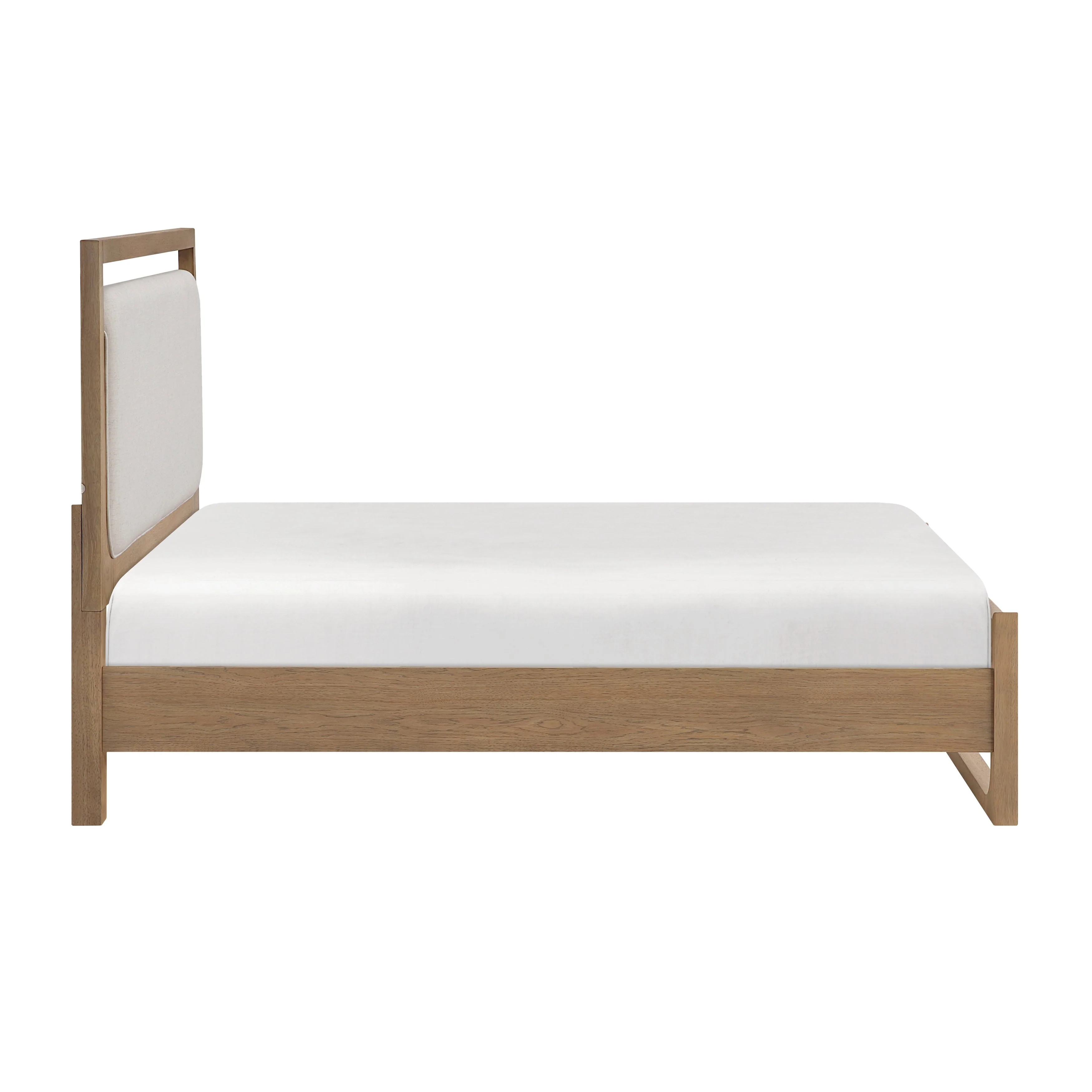 Riley Light Brown Queen Upholstered Bed - Image 5
