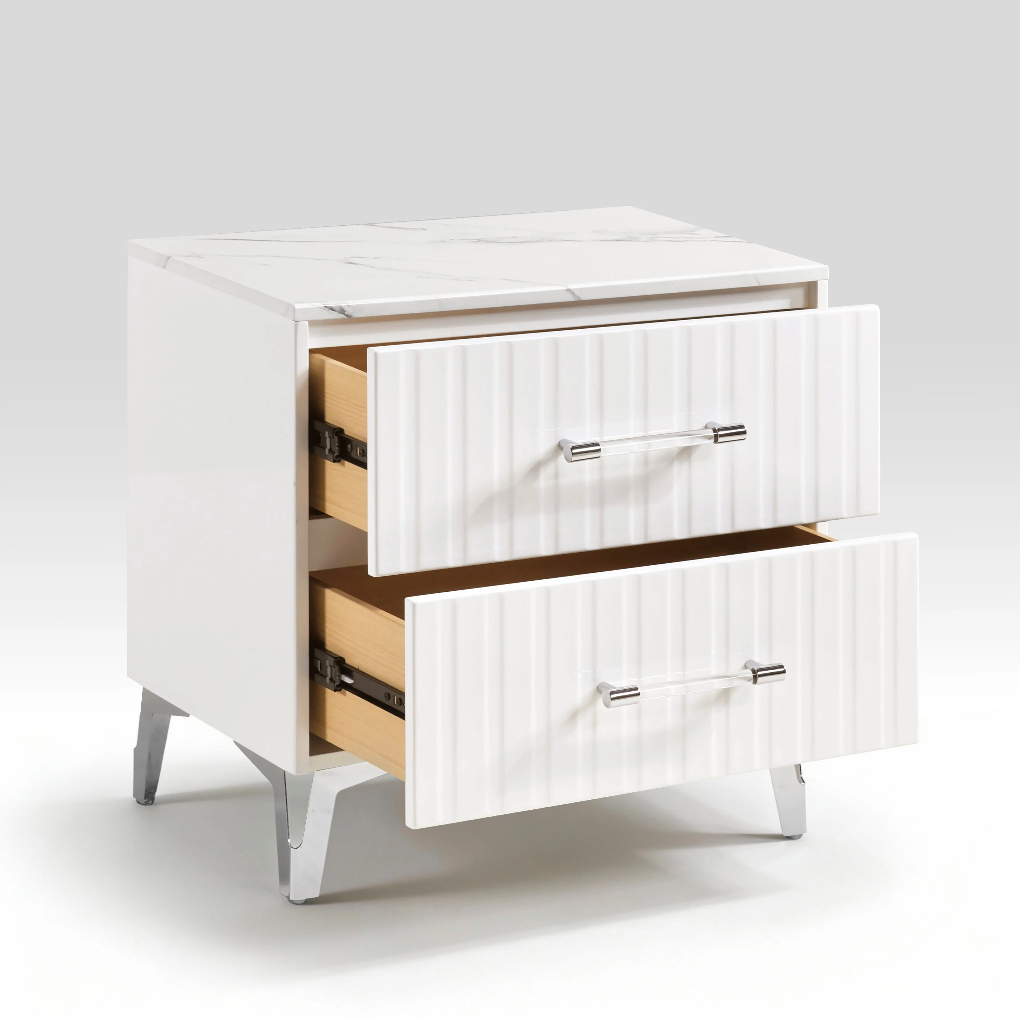 Ripple White Led Panel Bedroom Set - Image 16