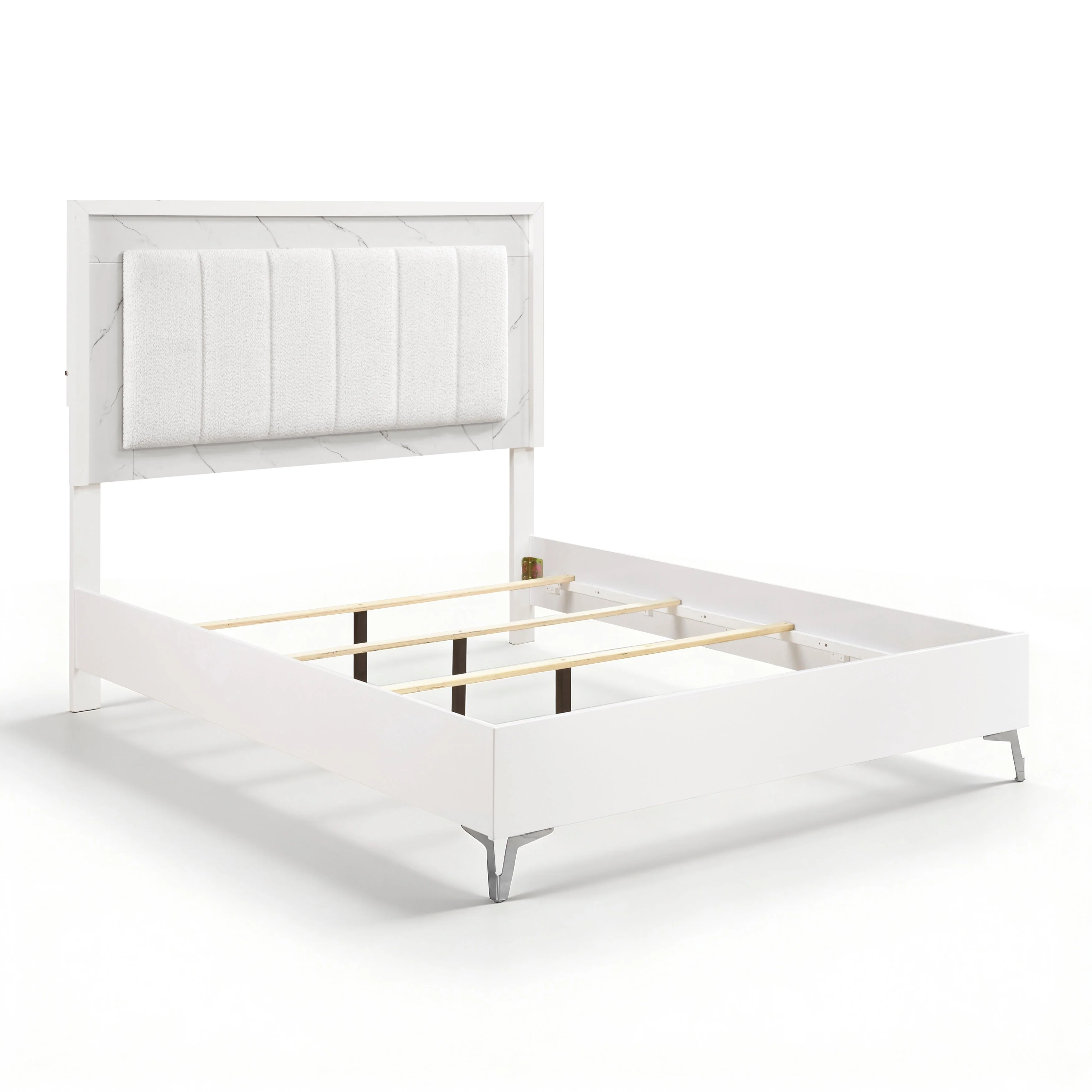 Ripple White Led Panel Bedroom Set - Image 5