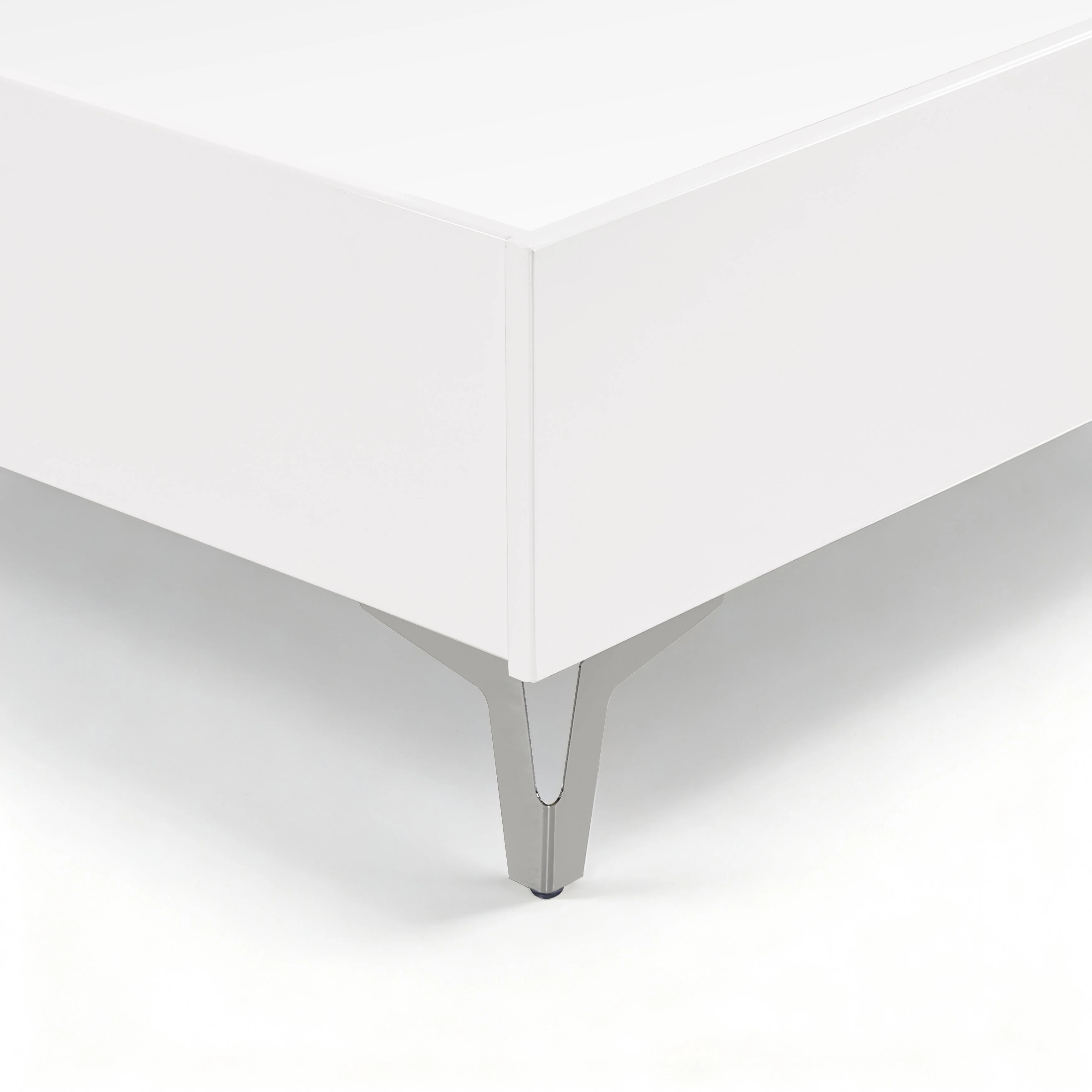 Ripple White Queen Led Panel Bed - Image 12