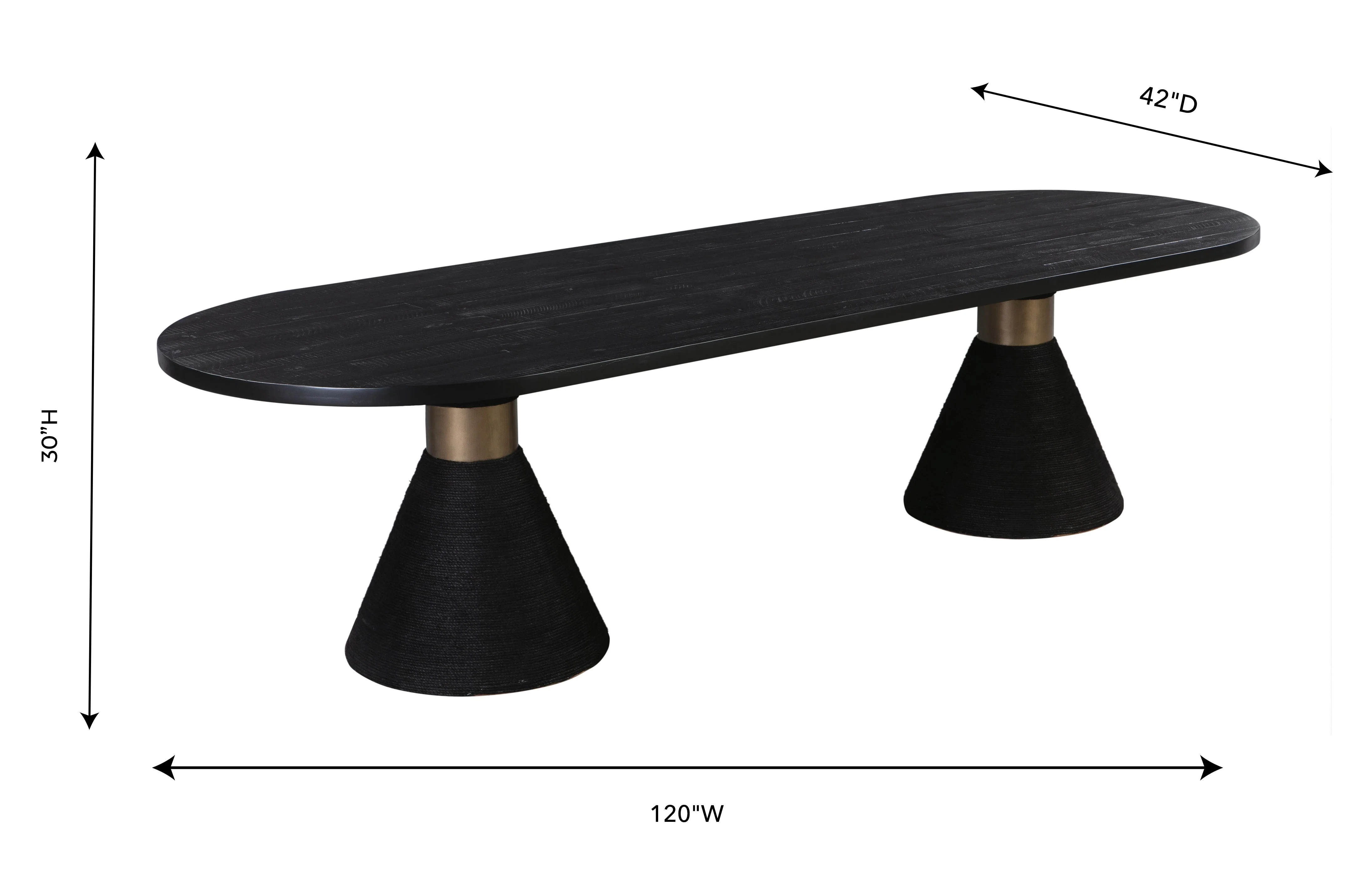 Rishi Rope 120" Oval Dining Table - Image 9