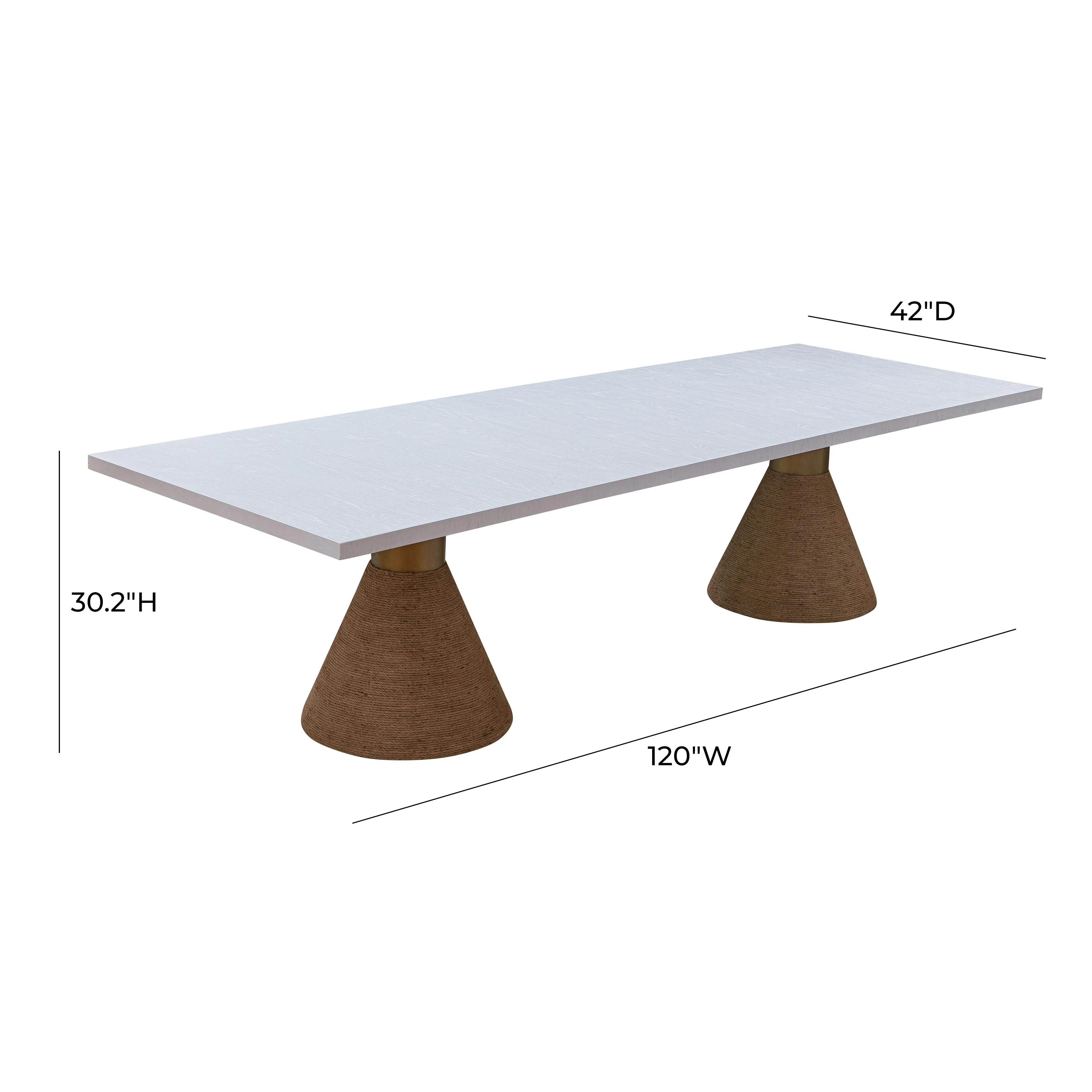 Rishi Rope 120" Rectangular Dining Table - Image 16
