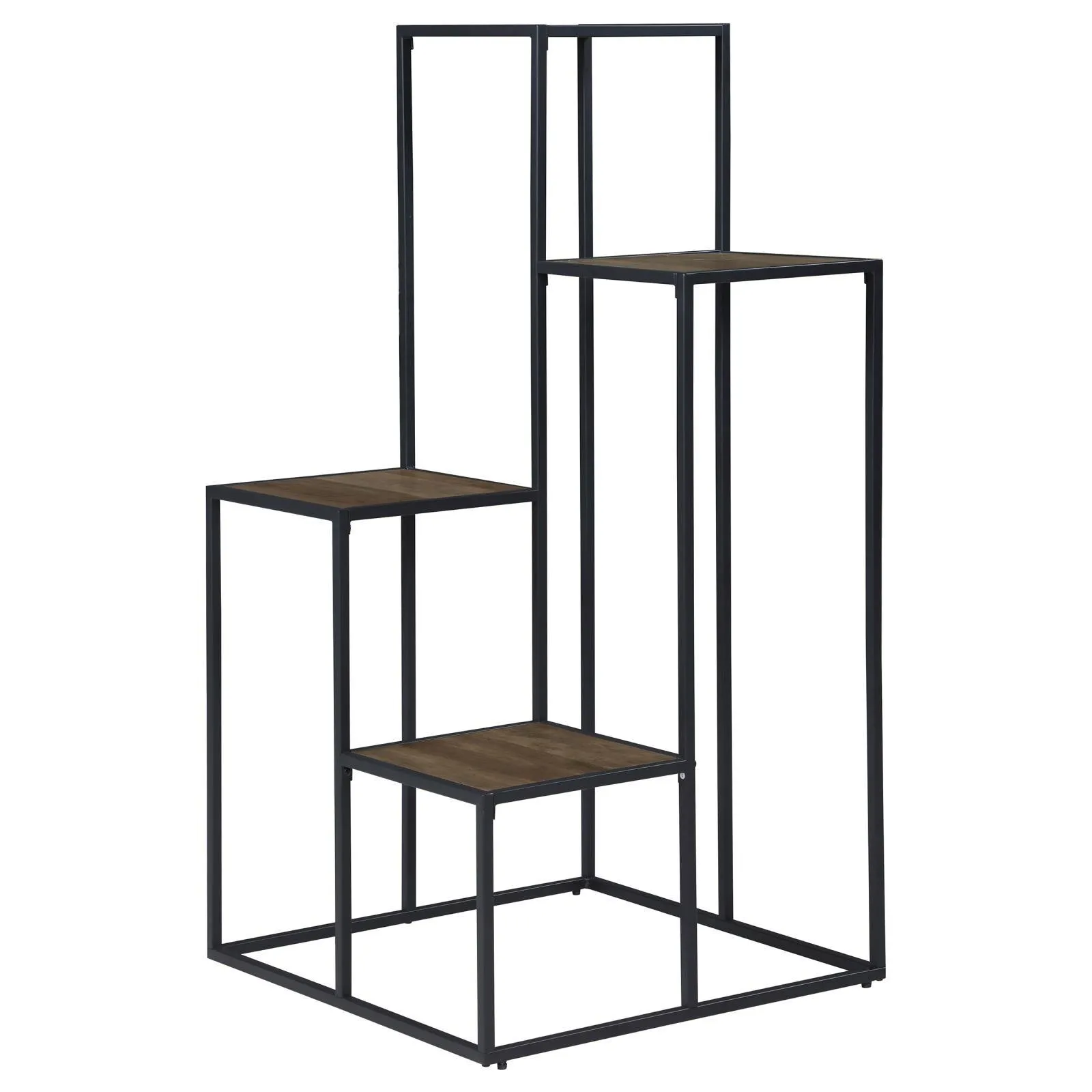 Rito Rustic Brown/Black 4-Tier Display Shelf - Image 2