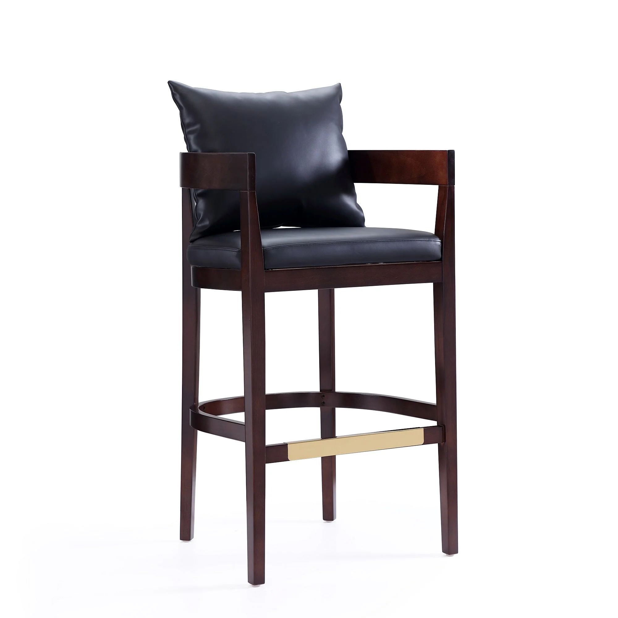 Ritz Barstool in Black and Dark Walnut (set of 2) - Image 3