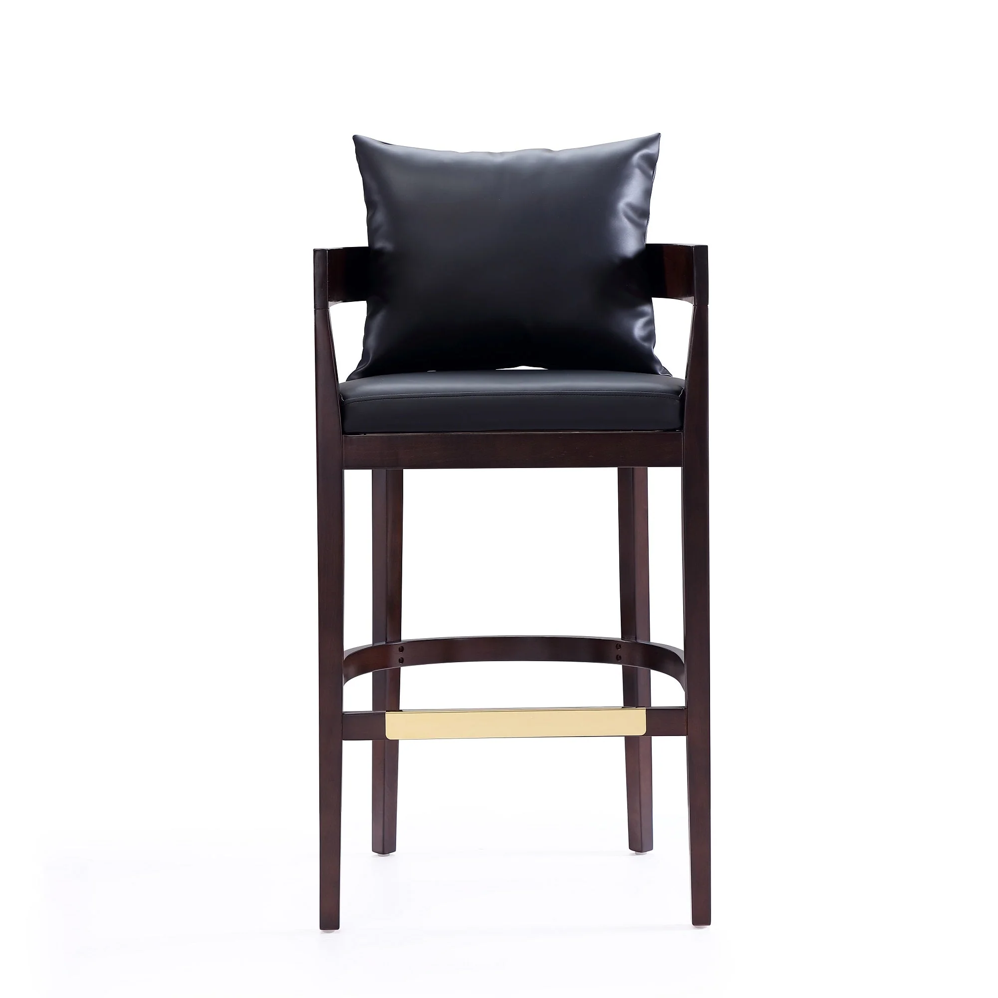 Ritz Barstool in Black and Dark Walnut (set of 2) - Image 4