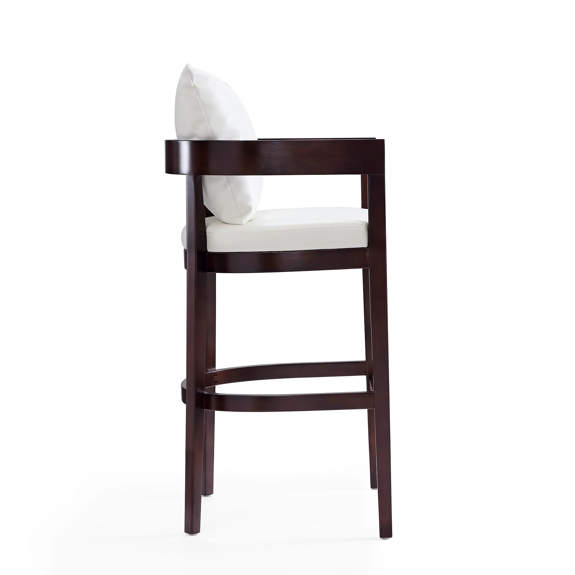 Ritz Barstool in Ivory and Dark Walnut (set of 2) - Image 5