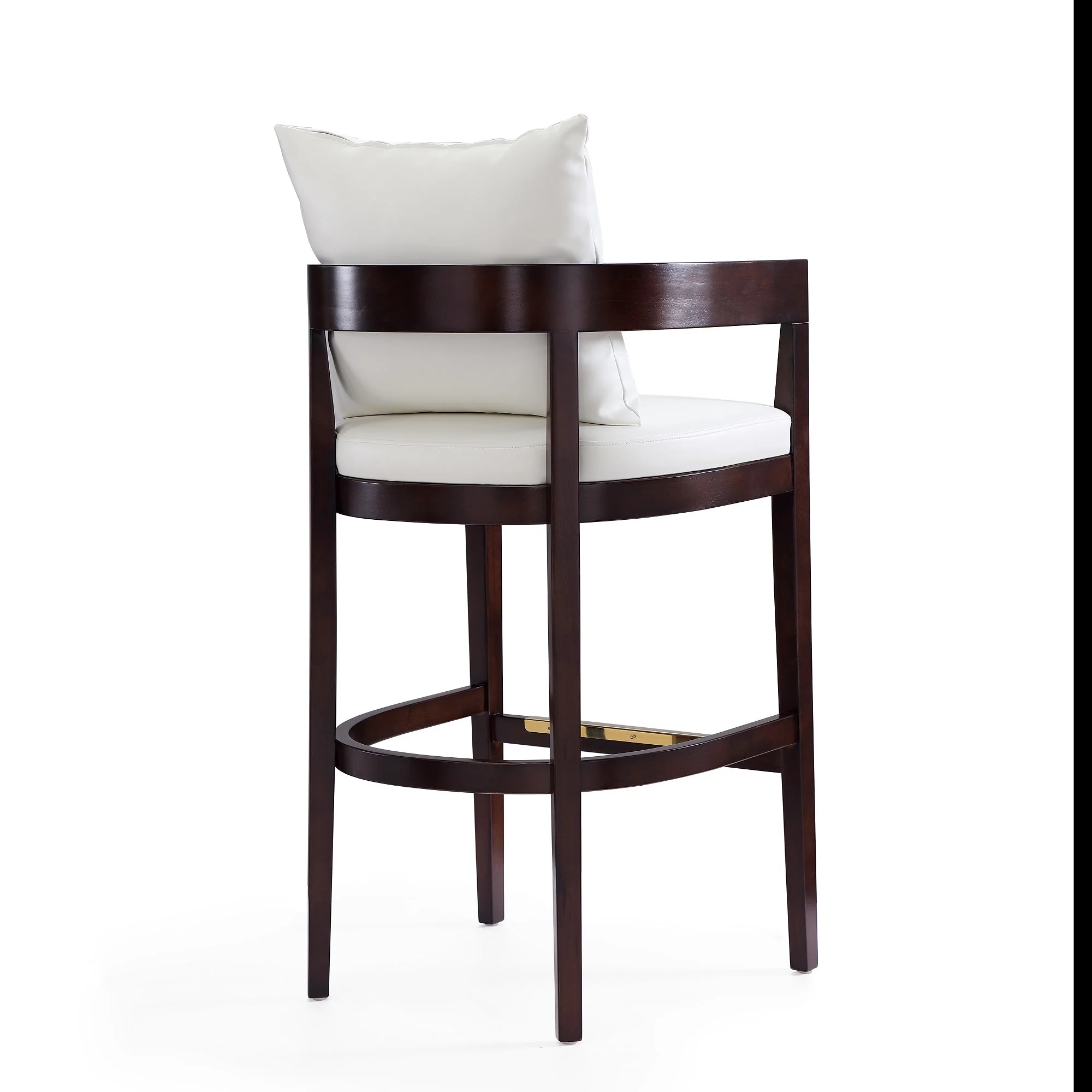 Ritz Barstool in Ivory and Dark Walnut (set of 2) - Image 6
