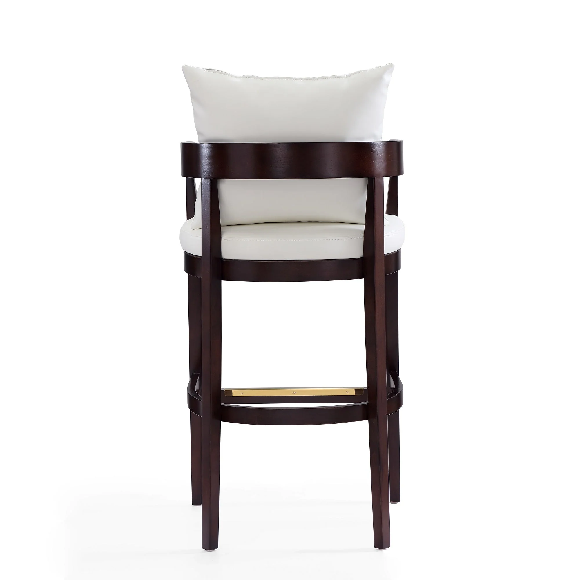 Ritz Barstool in Ivory and Dark Walnut (set of 2) - Image 7