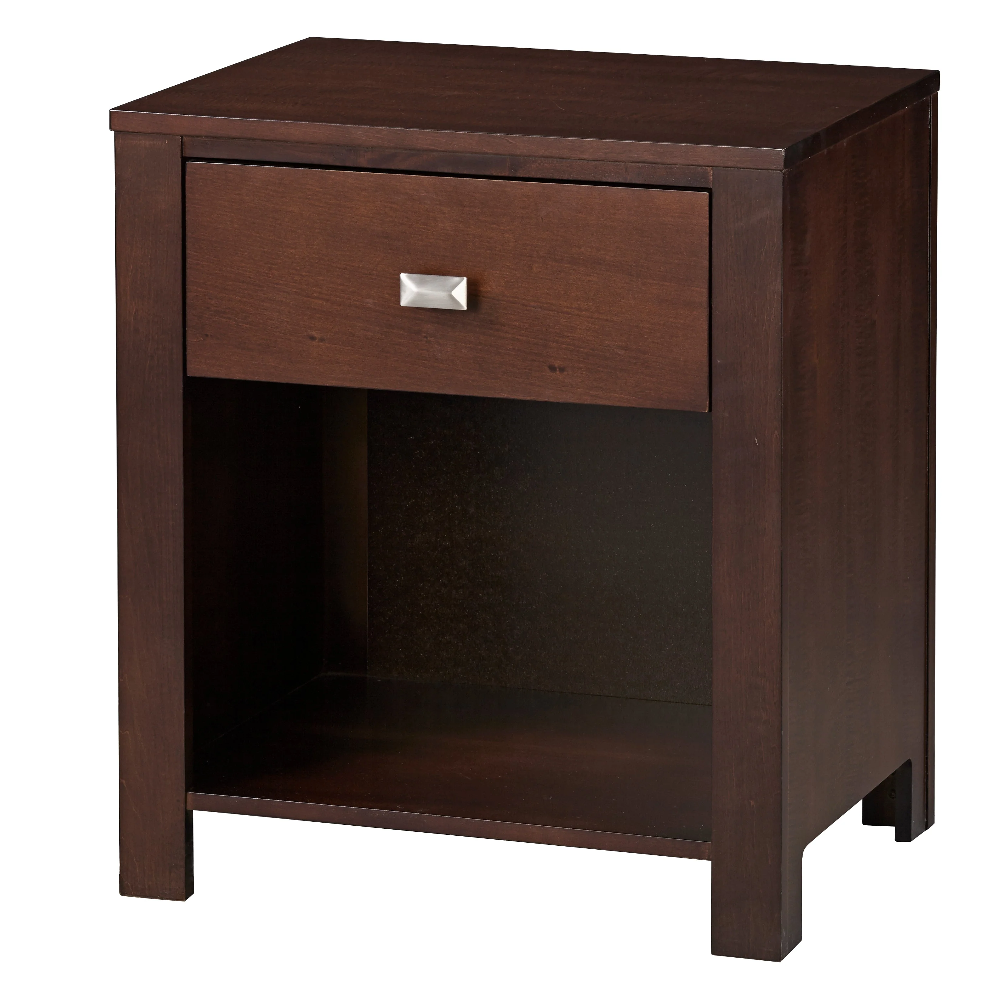 Riva One Drawer Nightstand in Chocolate Brown - Image 5