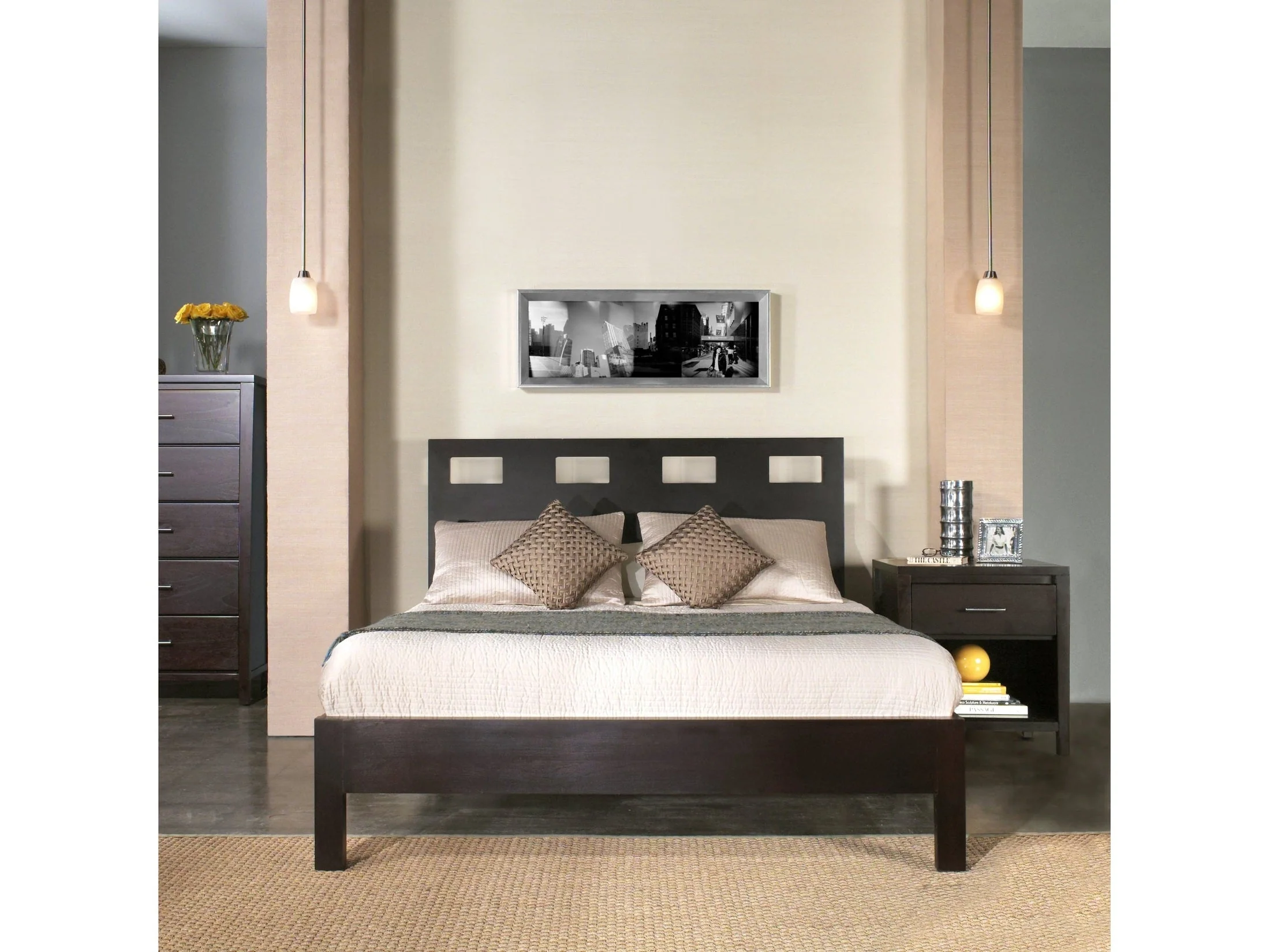 Riva Wood California King Platform Bed in Espresso