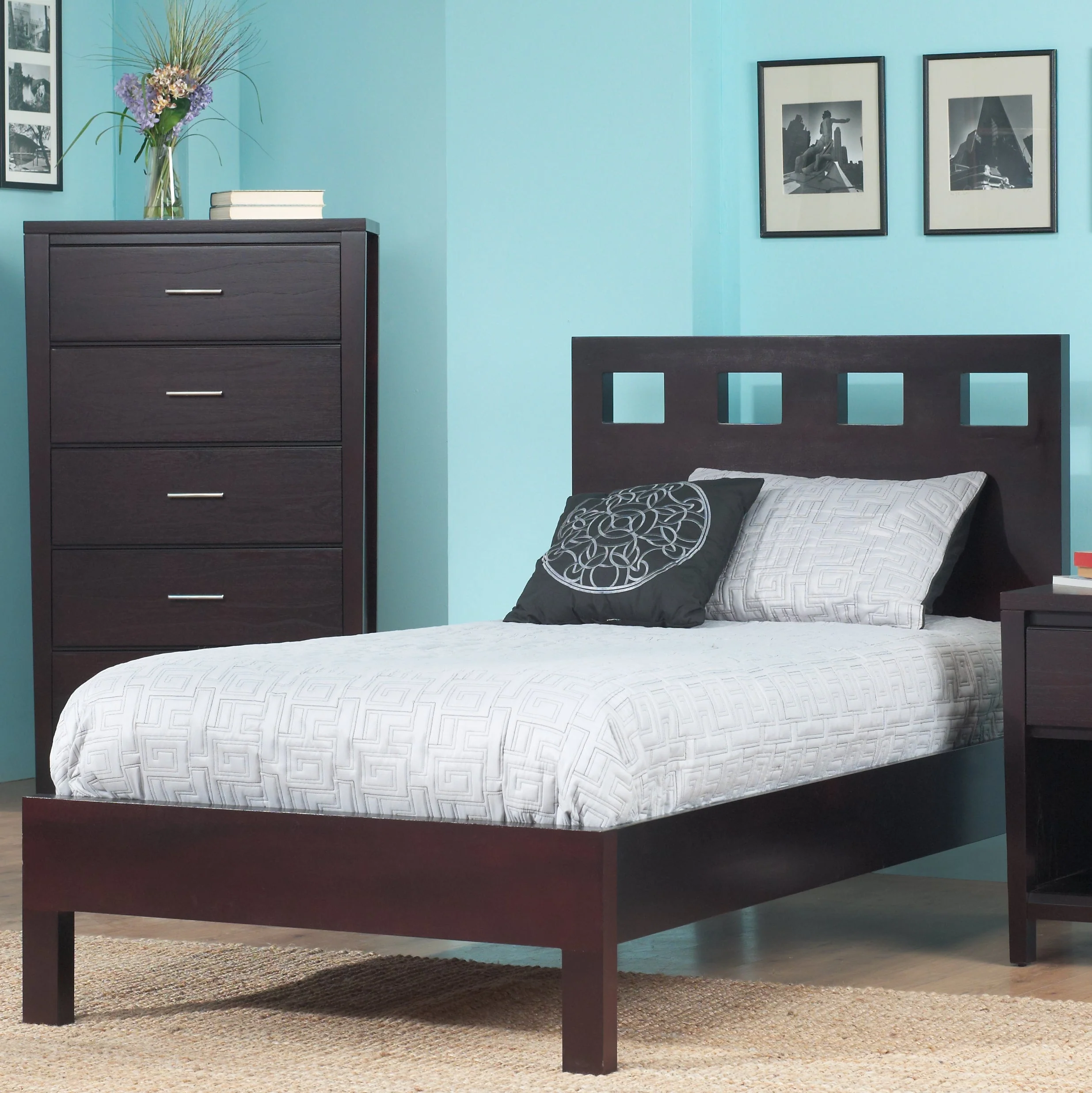 Riva Wood California King Platform Bed in Espresso - Image 2