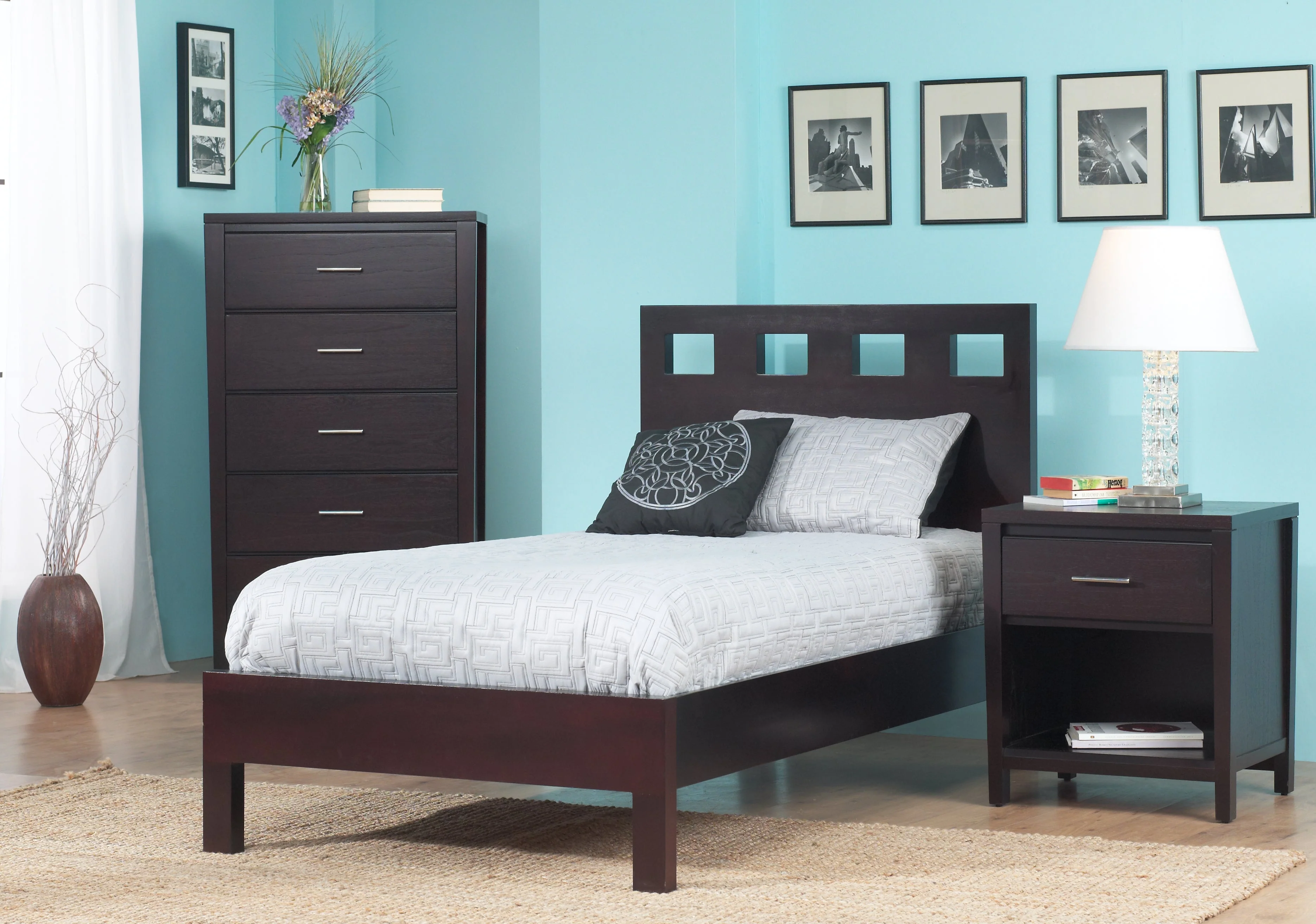 Riva Wood California King Platform Bed in Espresso - Image 5