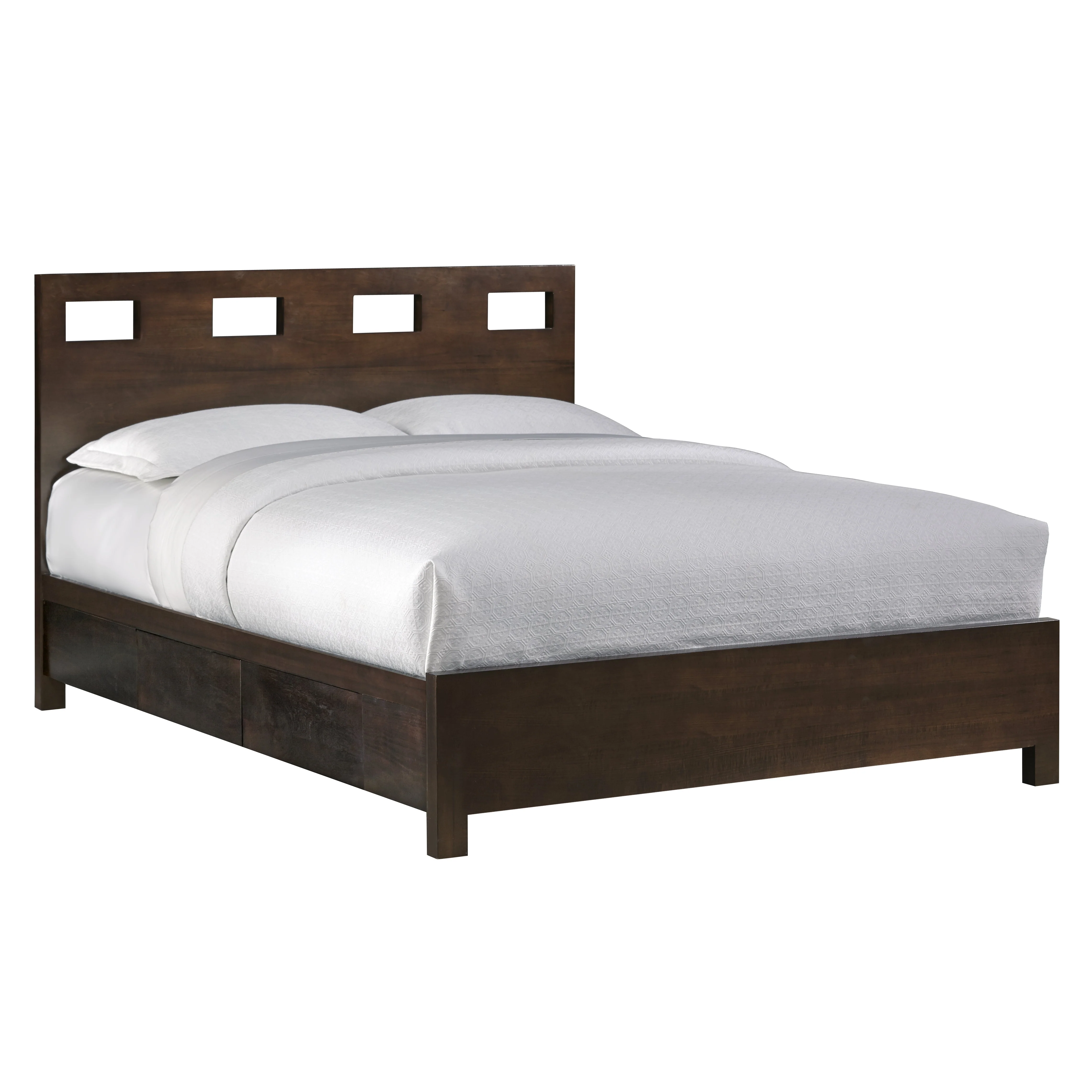 Riva Wood California King Storage Bed in Chocolate Brown - Image 5