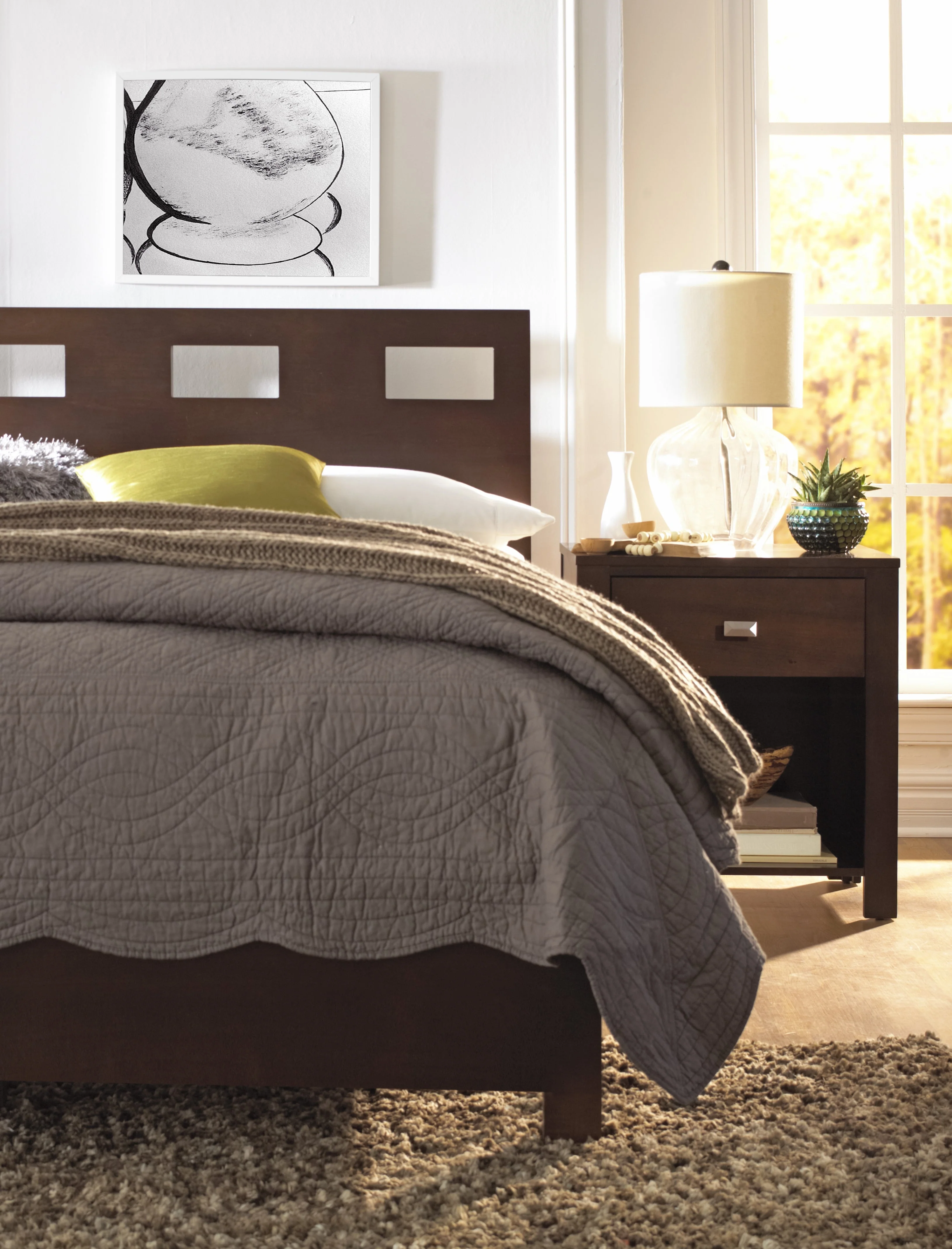 Riva Wood Queen Storage Bed in Chocolate Brown - Image 2