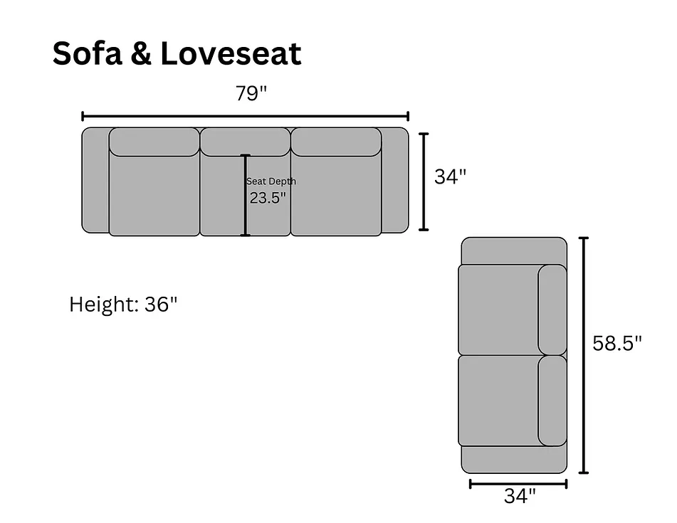 Rivera Grey Sofa & Loveseat - Image 2
