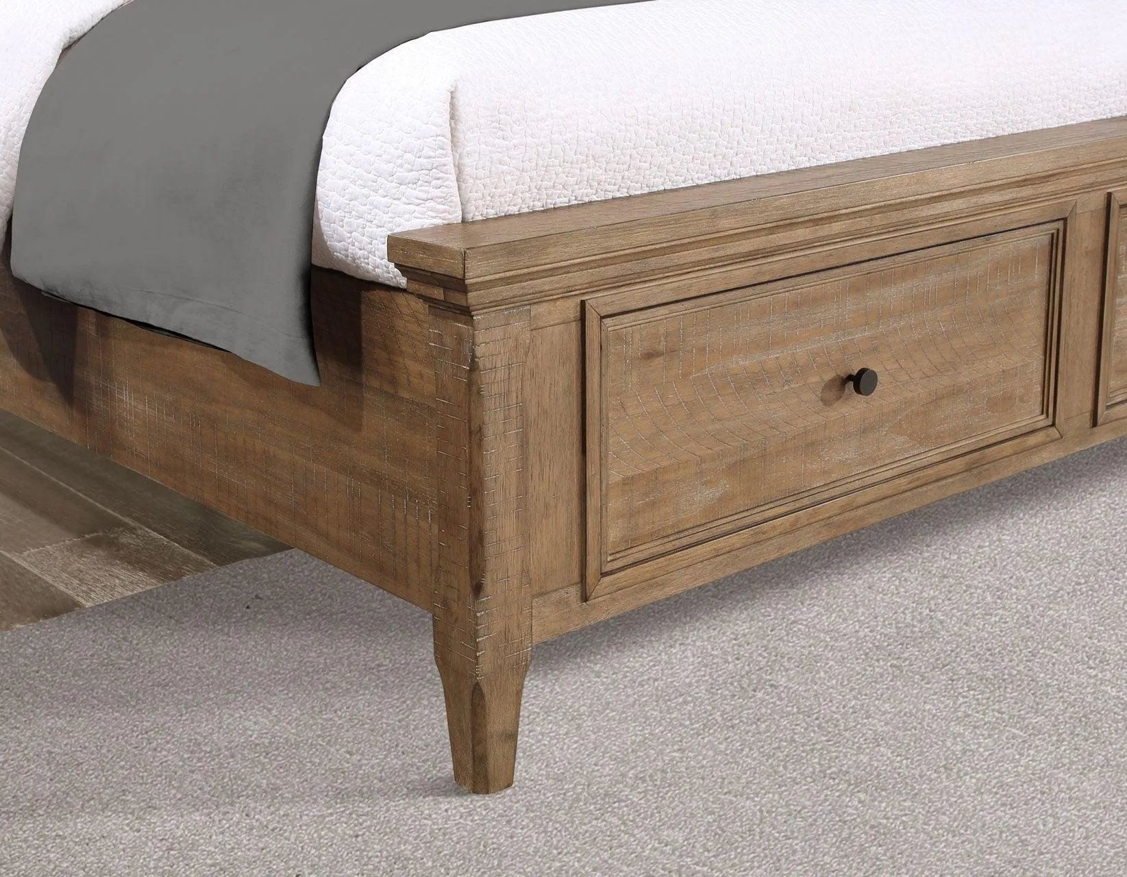 Riverdale Driftwood 4-Piece Queen Storage Platform Bedroom Set - Image 4