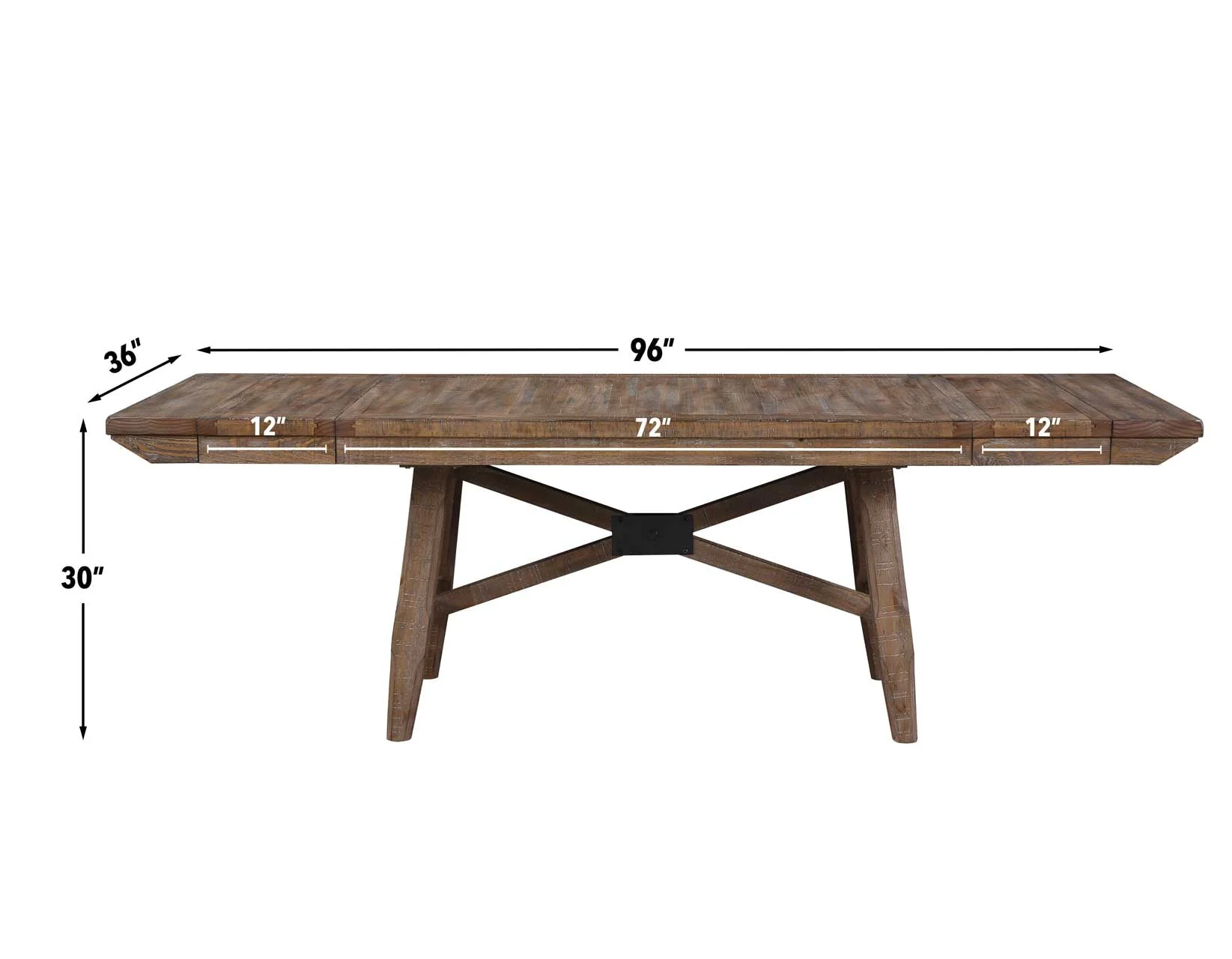 Riverdale Oatmeal/Driftwood Trestle Dining Room Set - Image 14