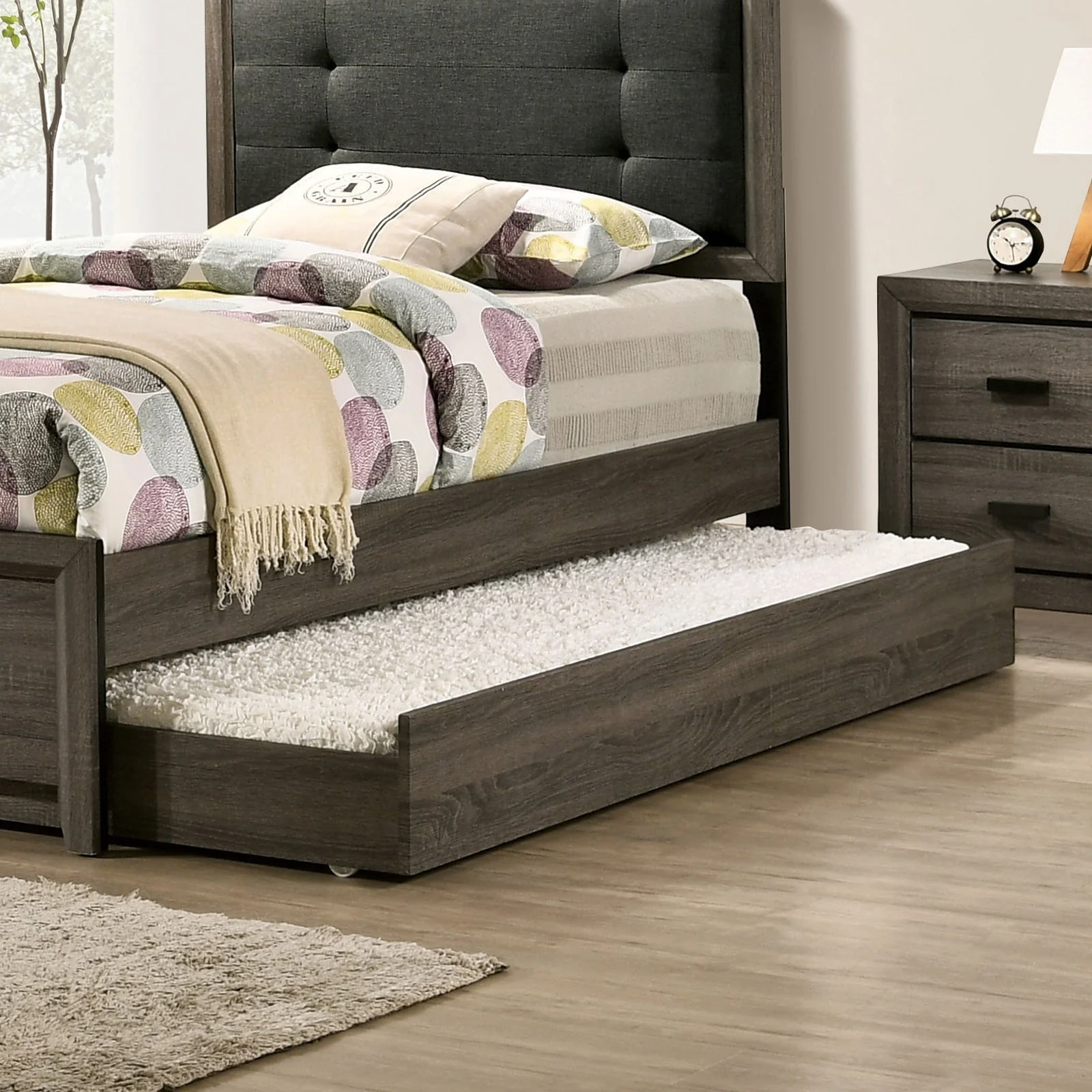 Roanne Gray/Charcoal Twin Bed - Image 2