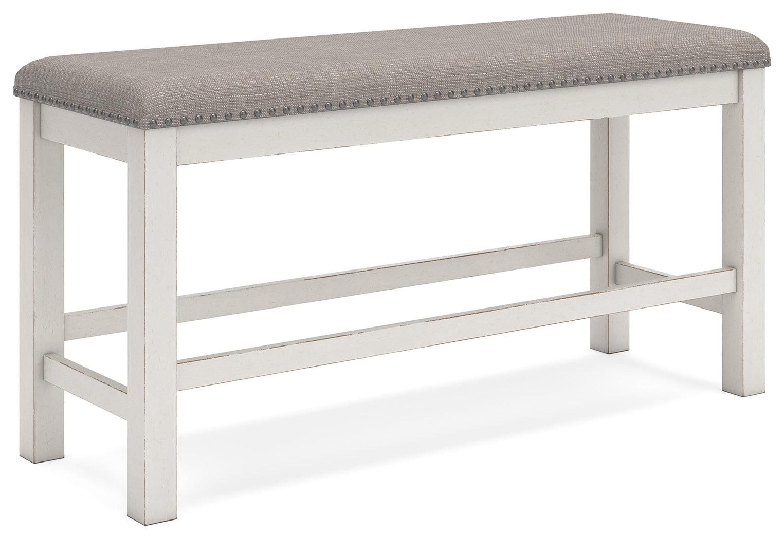 Robbinsdale Antique White 49" Counter Height Dining Bench - Image 2