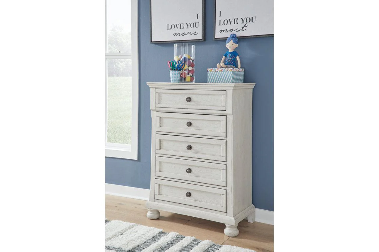 Robbinsdale Antique White Chest of Drawers - Image 7