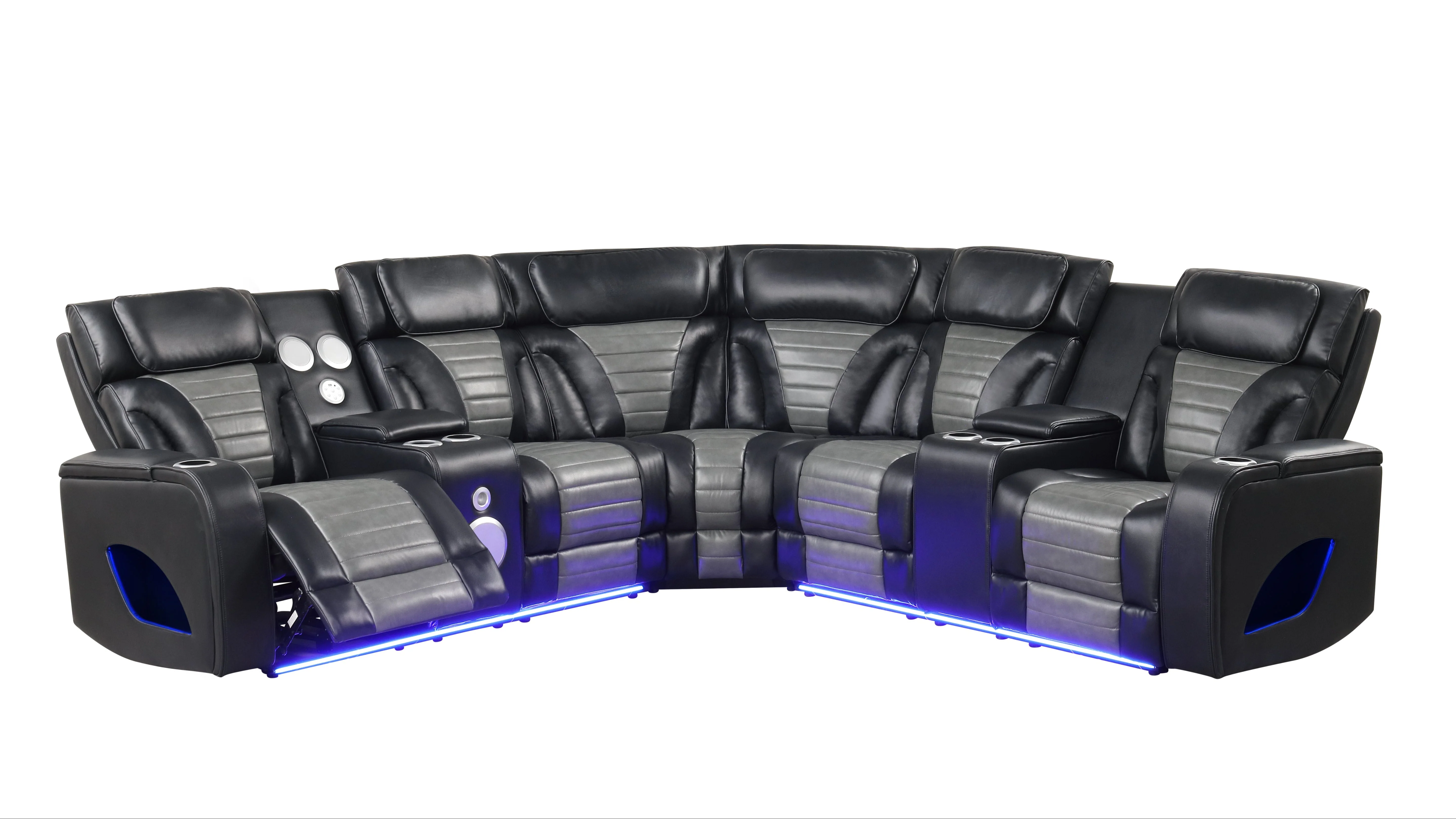 Robin Black Leather Power Reclining Sectional [Special Price] - Image 2