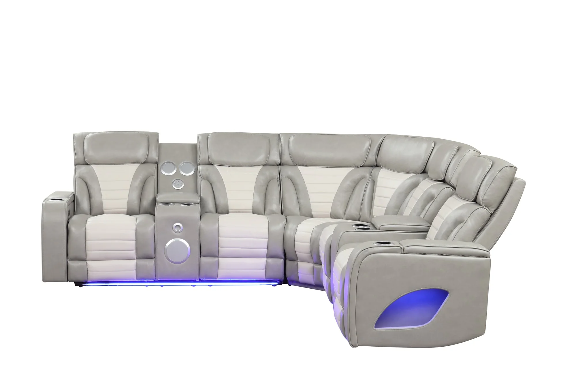 Robin Grey Leather Power Reclining Sectional [Special Price] - Image 7