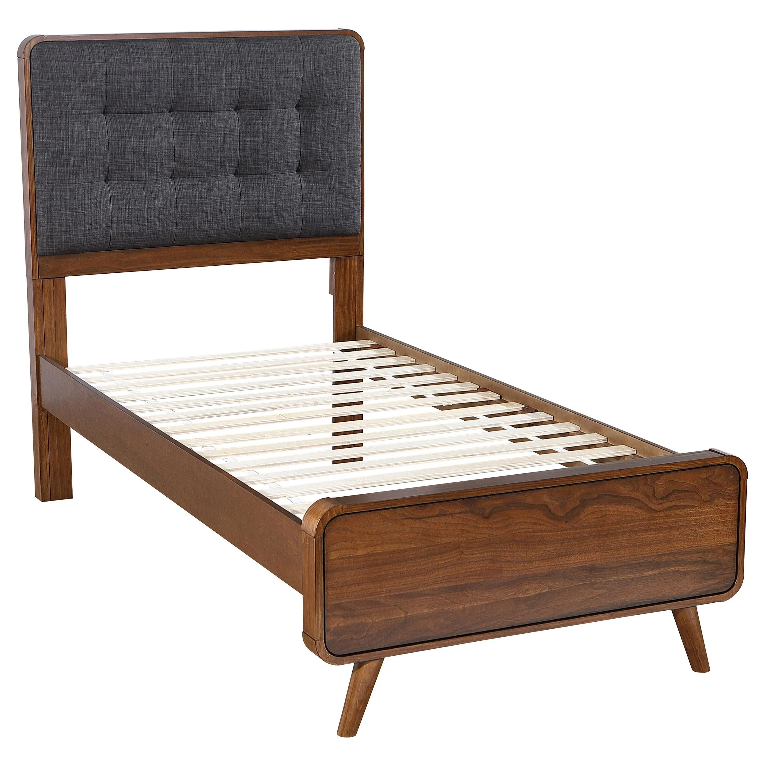 Robyn Dark Walnut Wood Twin Platform Bed - Image 3