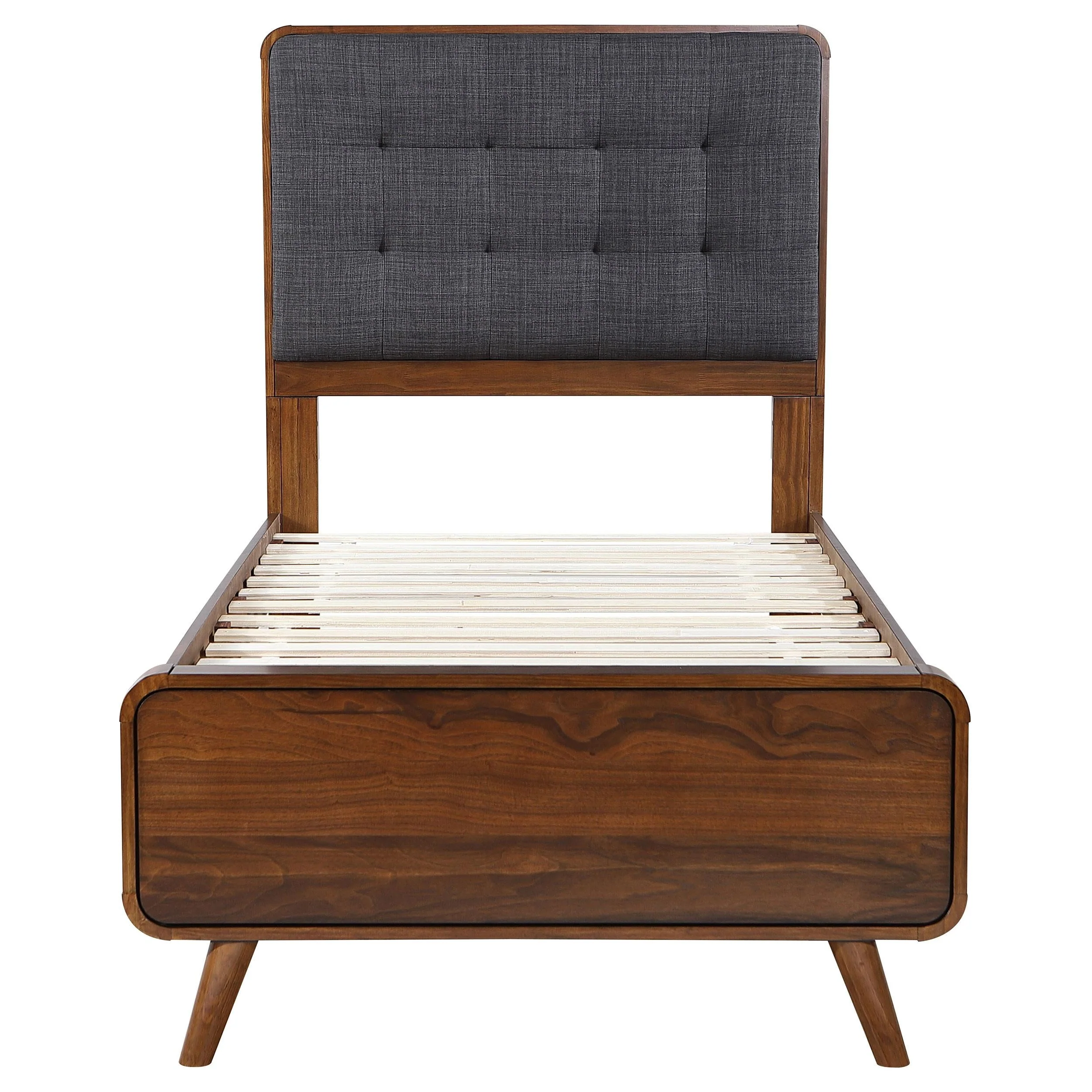 Robyn Dark Walnut Wood Twin Platform Bed - Image 4