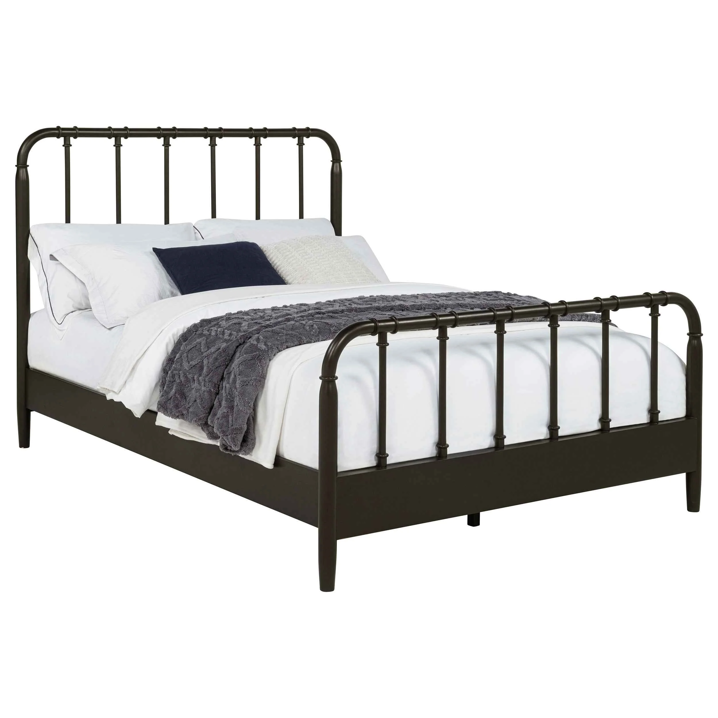 Rocco Dark Bronze All Wood Water Pipe Open Frame Full Bed - Image 2