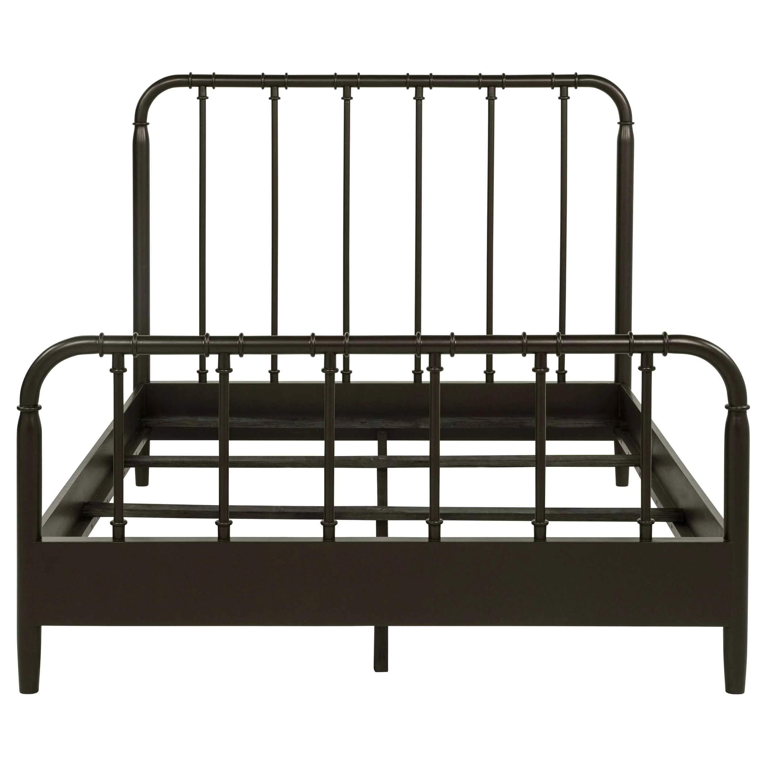 Rocco Dark Bronze All Wood Water Pipe Open Frame Queen Bed - Image 2