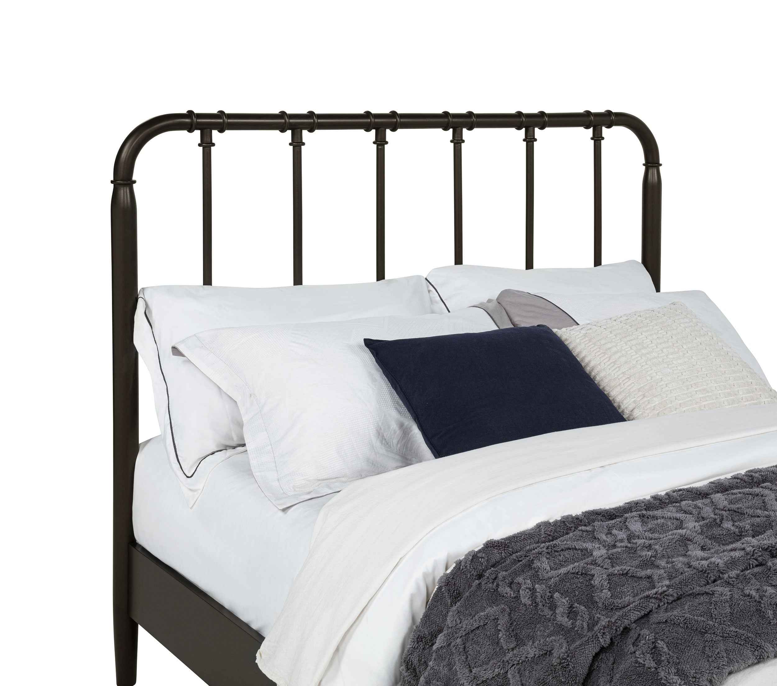 Rocco Dark Bronze All Wood Water Pipe Open Frame Queen Bed - Image 3
