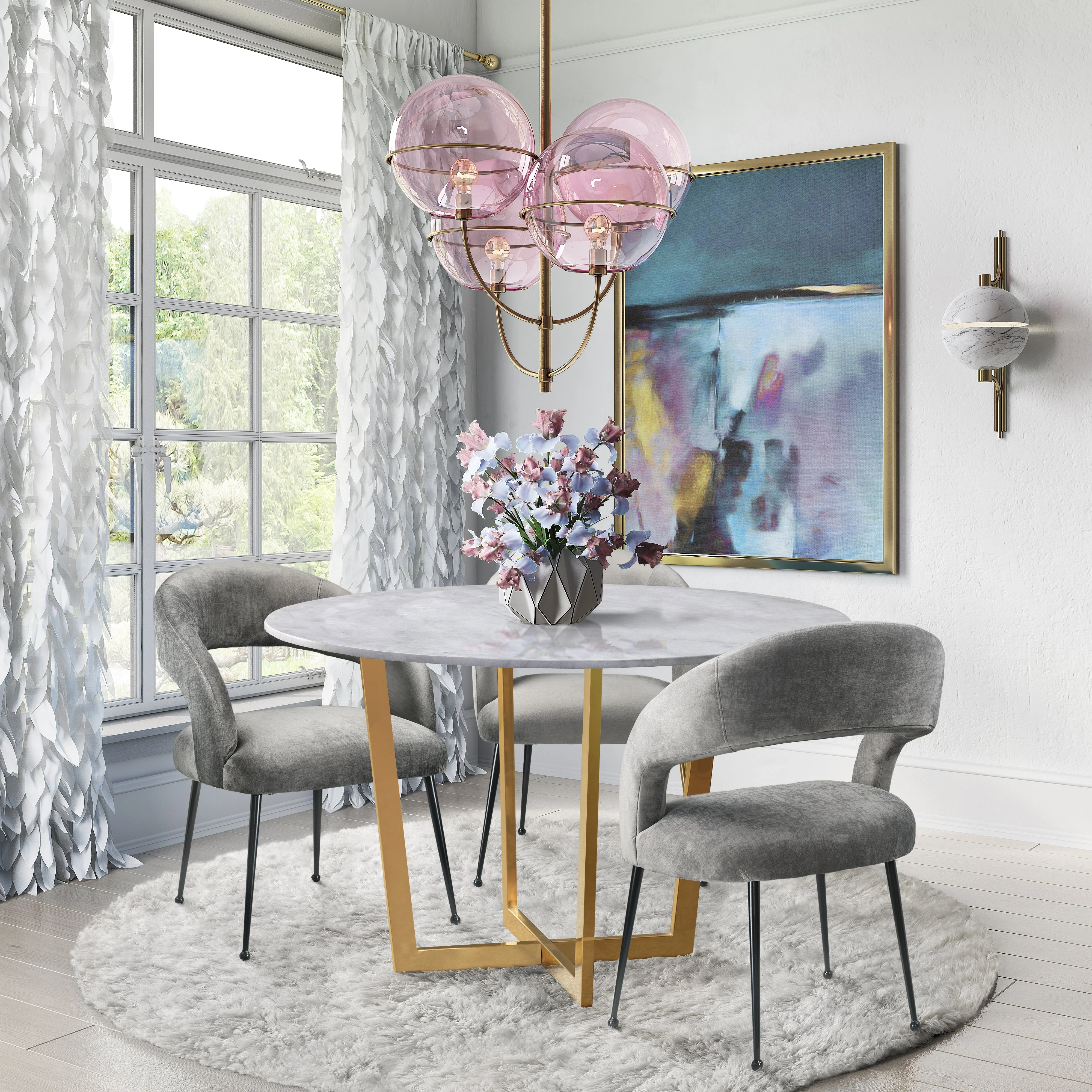 Rocco Velvet Dining Chair - Image 8