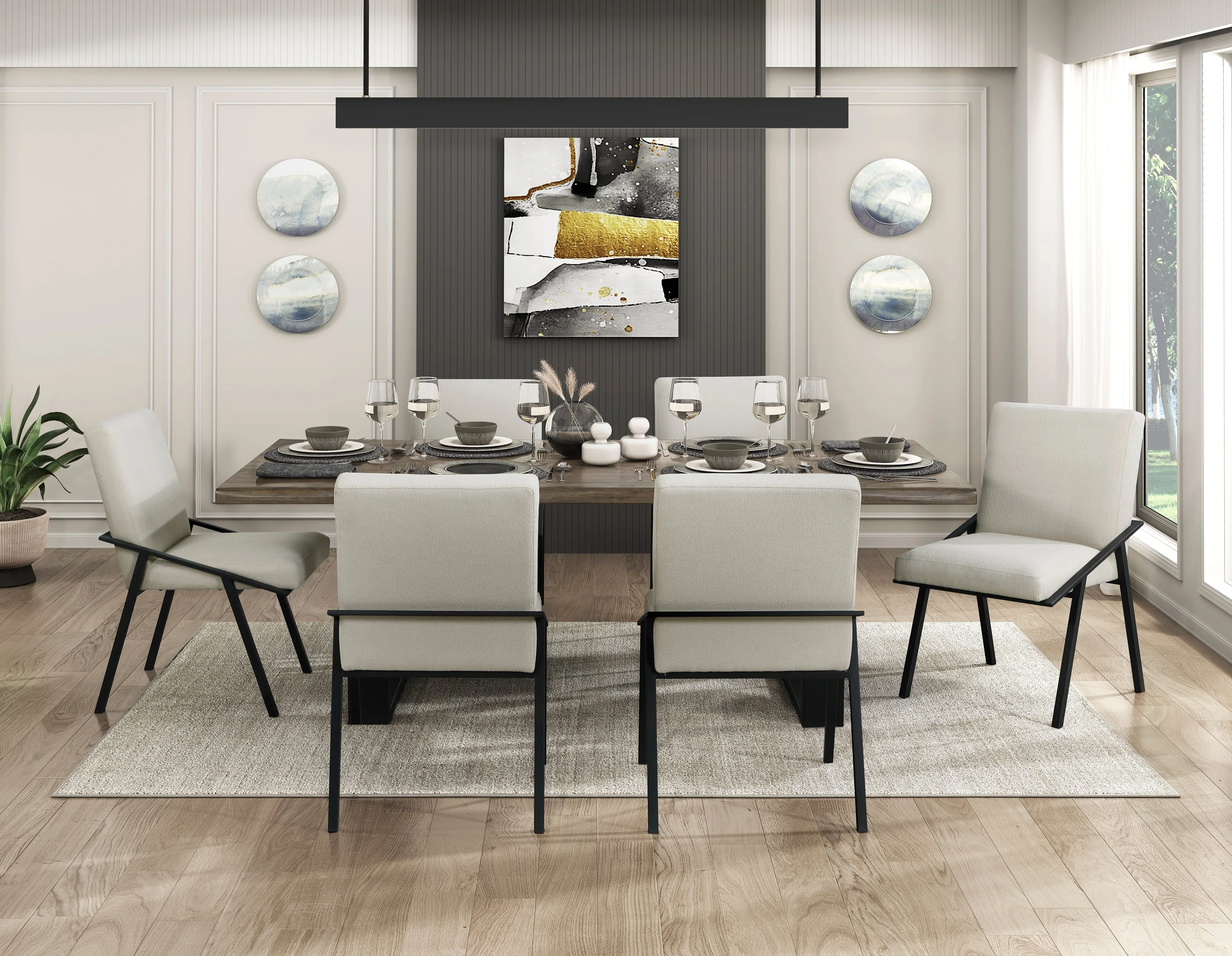 Rochelle Natural Oak Dining Set - Image 9