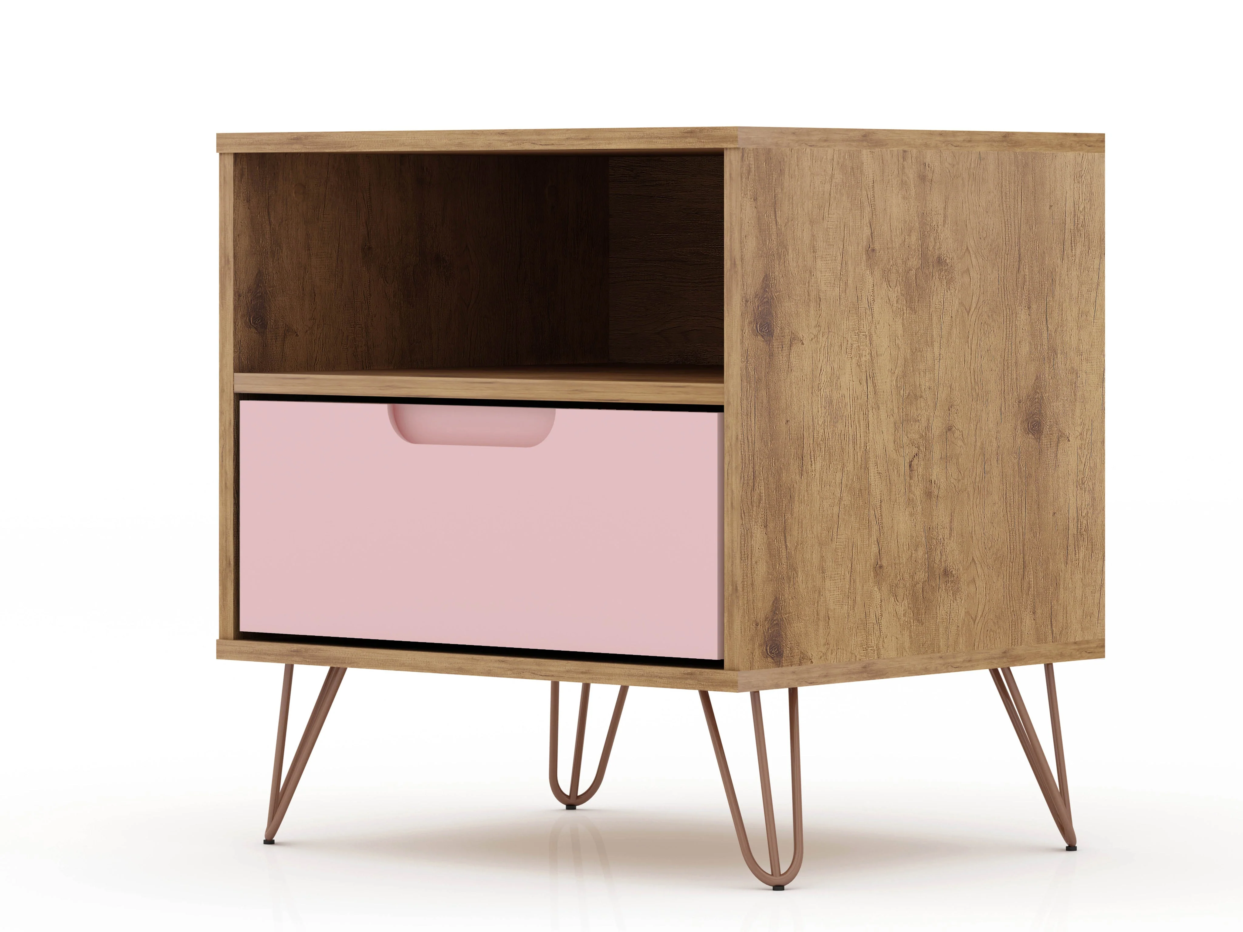 Rockefeller 1.0 Nightstand in Nature and Rose Pink - Image 10