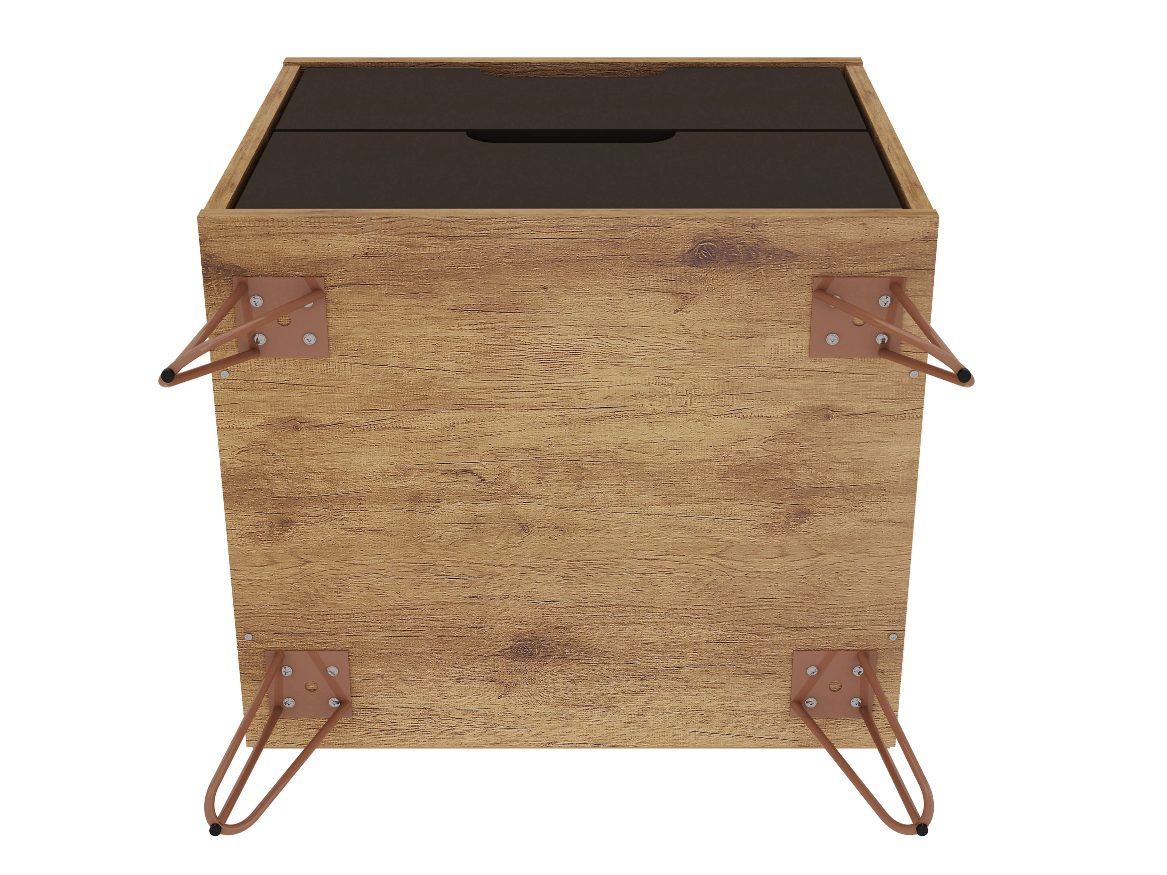 Rockefeller 2.0 Nightstand in Nature and Textured Grey - Image 6