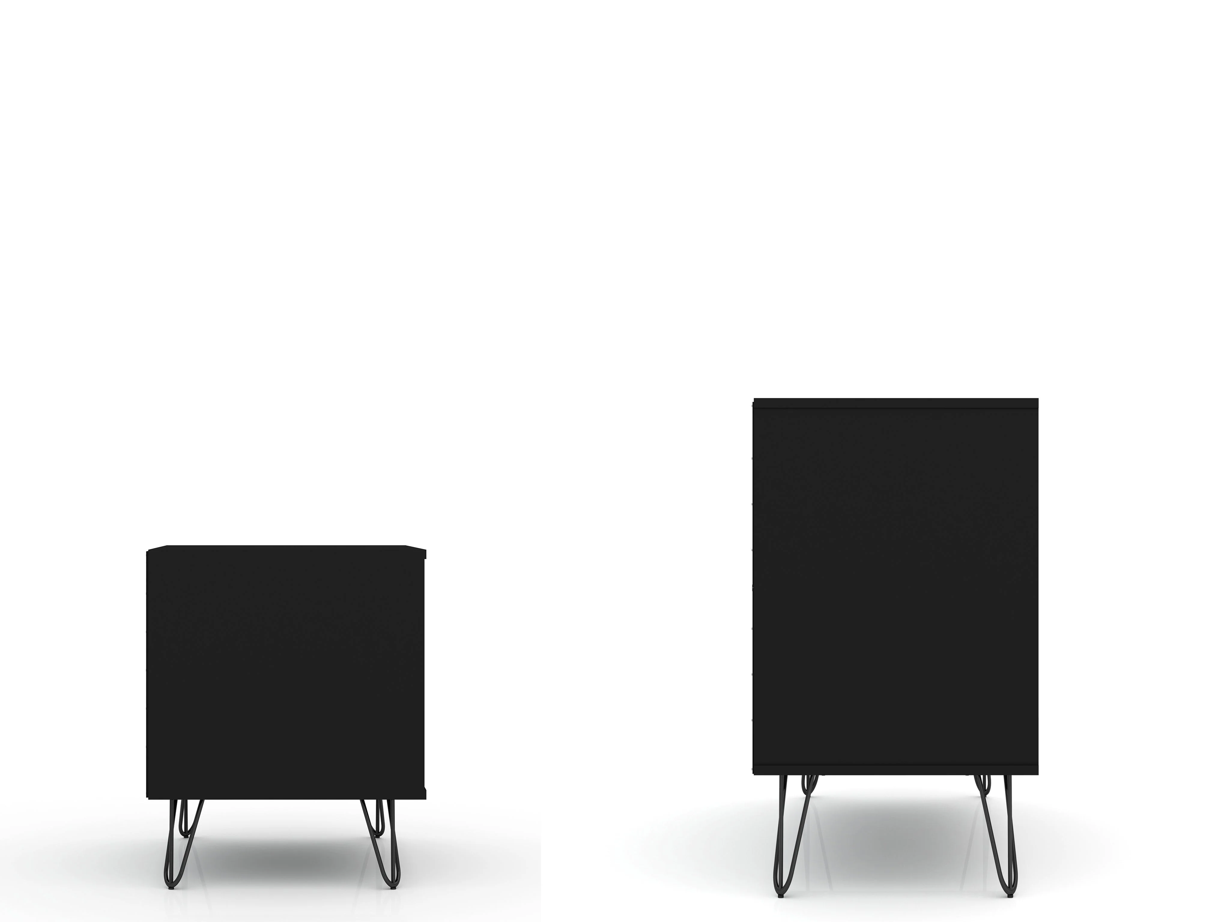 Rockefeller Dresser and Nightstand Set in Black - Image 5