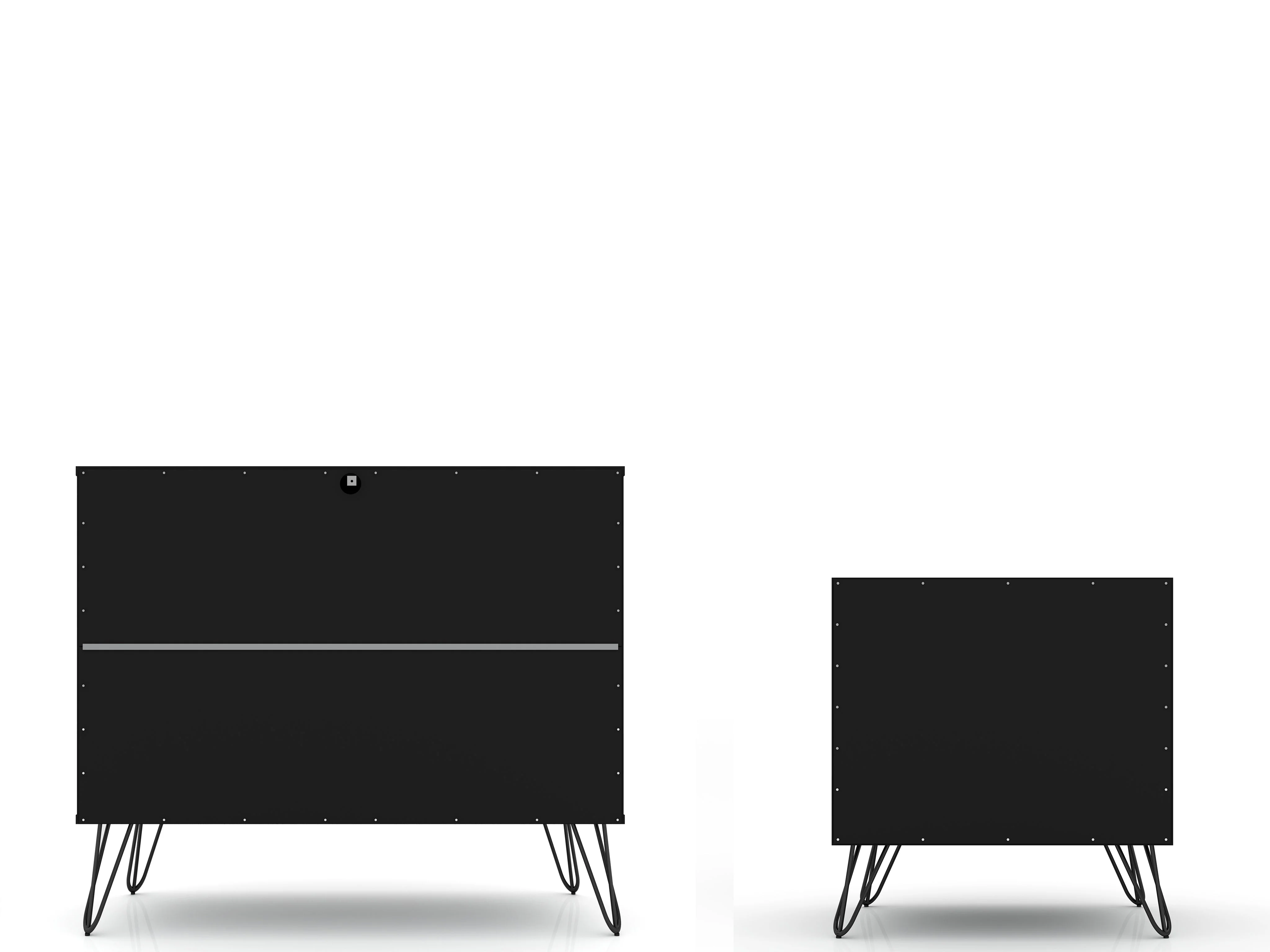 Rockefeller Dresser and Nightstand Set in Black - Image 6