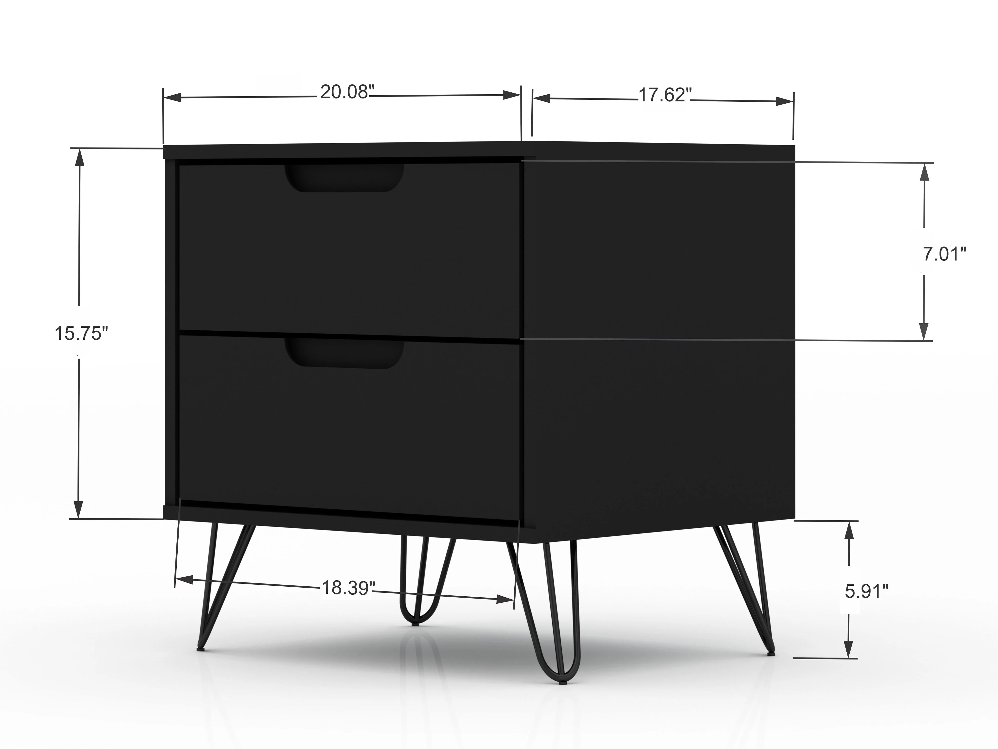 Rockefeller Dresser and Nightstand Set in Black - Image 8