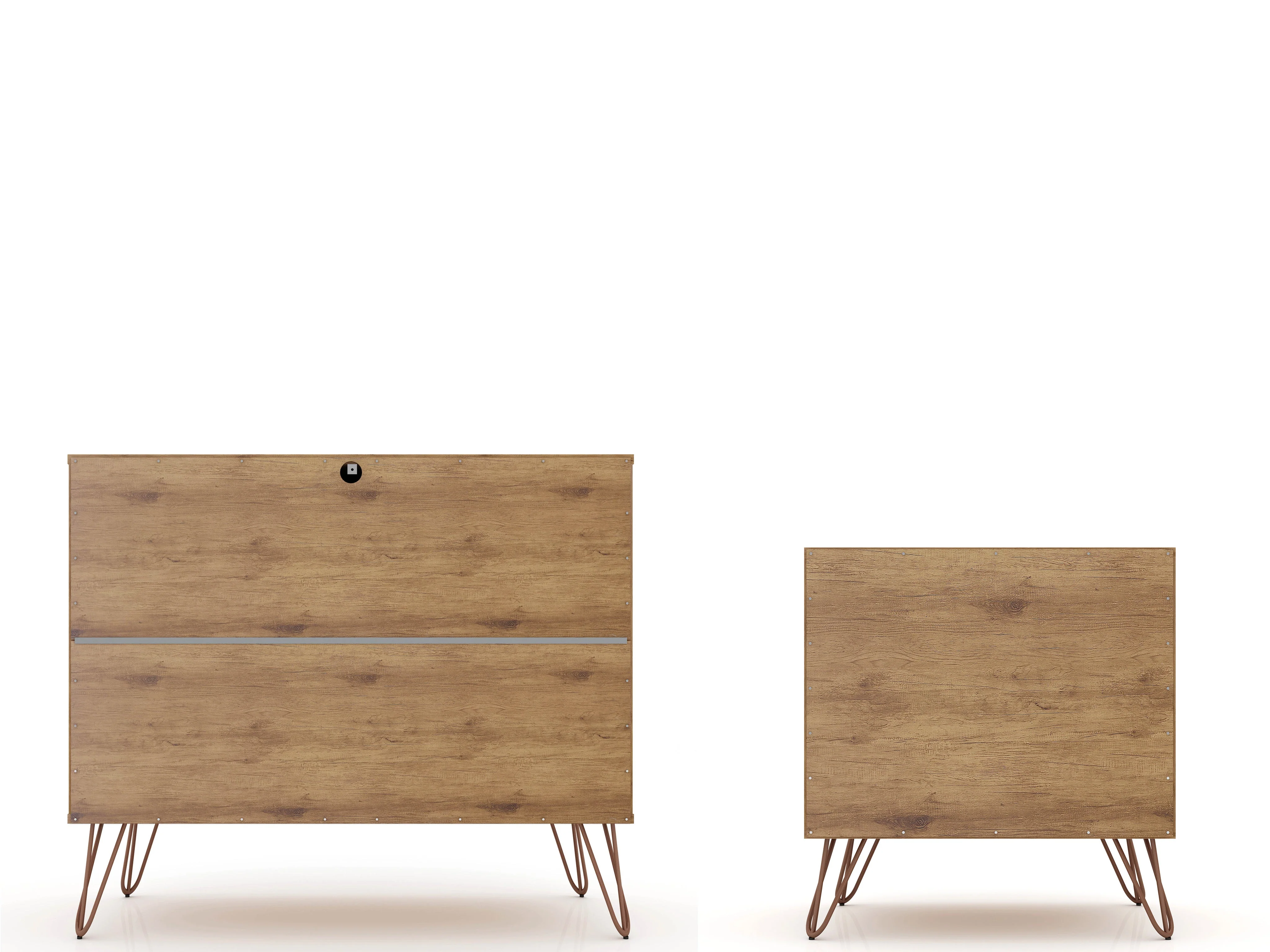 Rockefeller Dresser and Nightstand Set in Nature and Rose Pink - Image 6