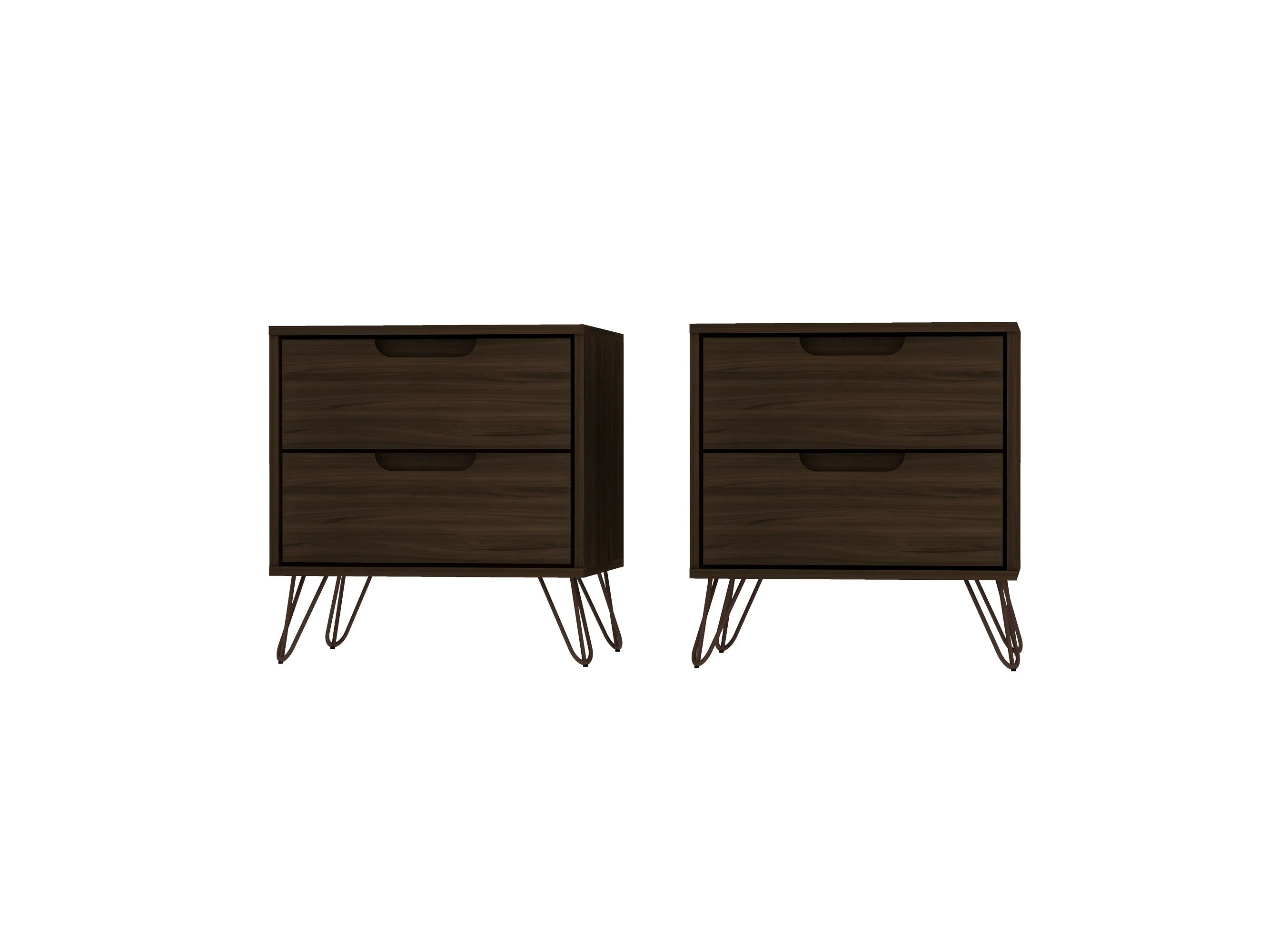 Rockefeller Nightstand 2.0 in Brown (set of 2)