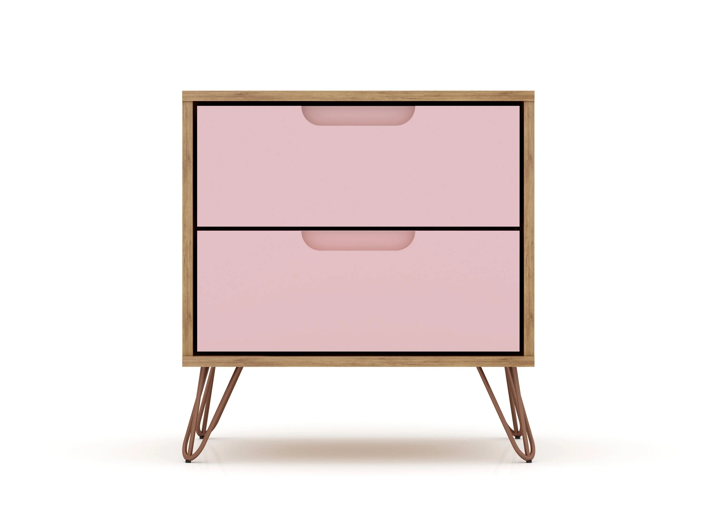 Rockefeller Nightstand 2.0 in Nature and Rose Pink (set of 2) - Image 4
