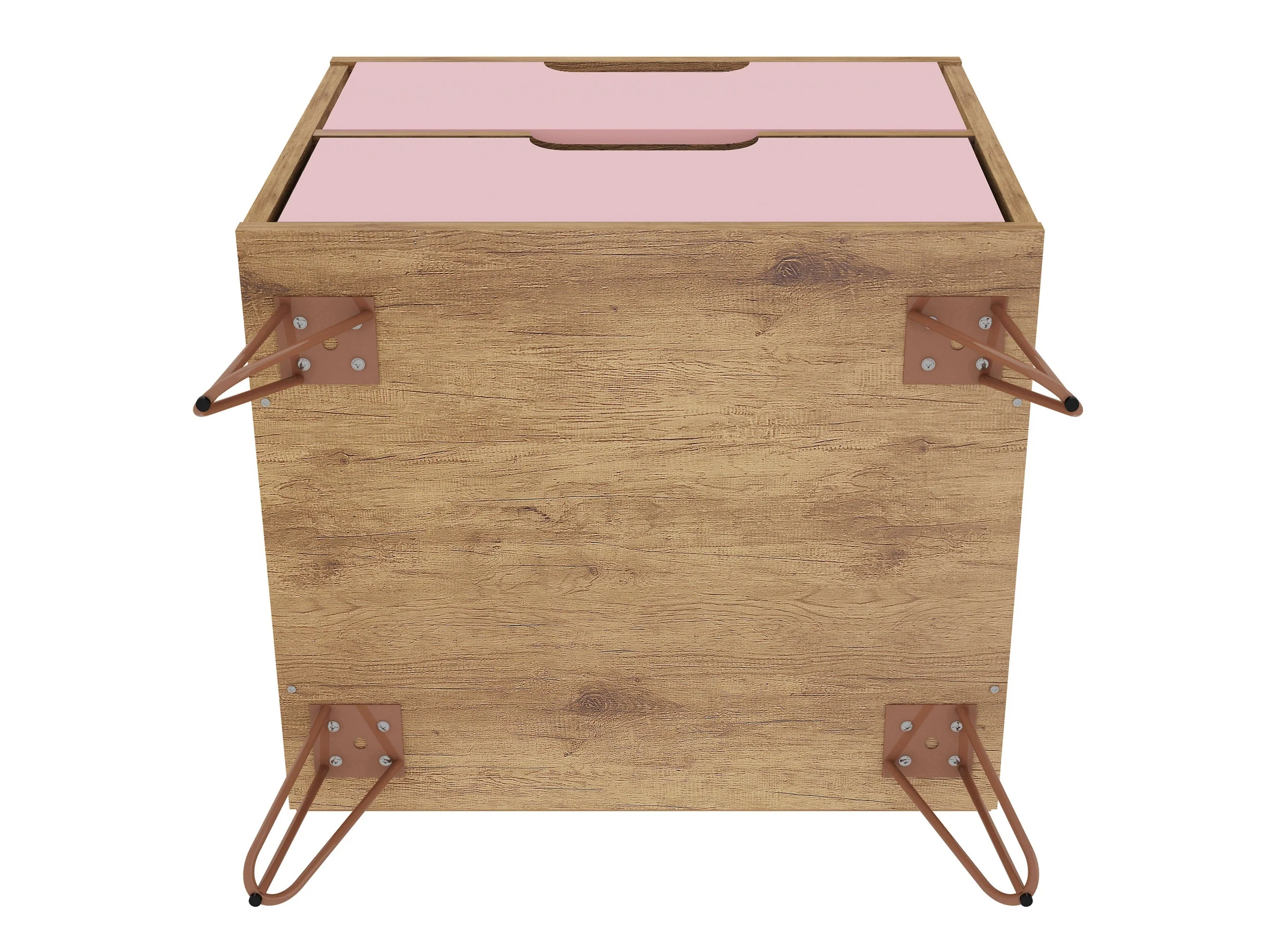 Rockefeller Nightstand 2.0 in Nature and Rose Pink (set of 2) - Image 8