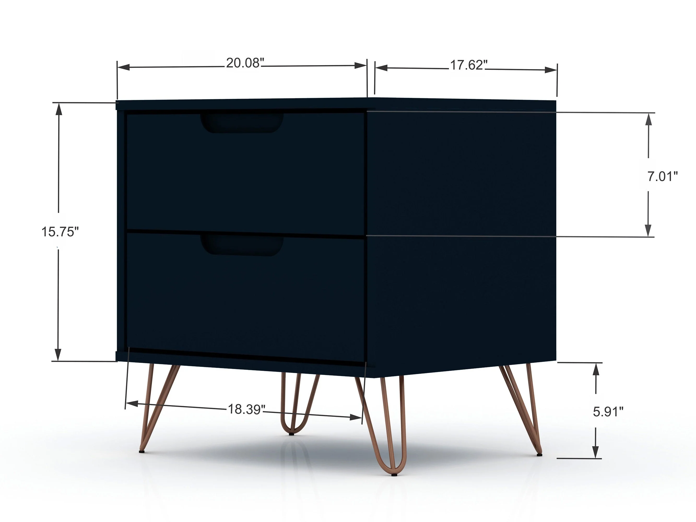 Rockefeller Nightstand 2.0 in Tatiana Midnight Blue (set of 2) - Image 3
