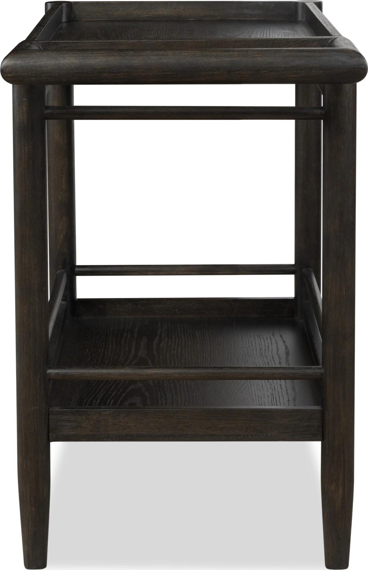 Rockport Yin Two Shelf Rolling Bar Cart - Image 5
